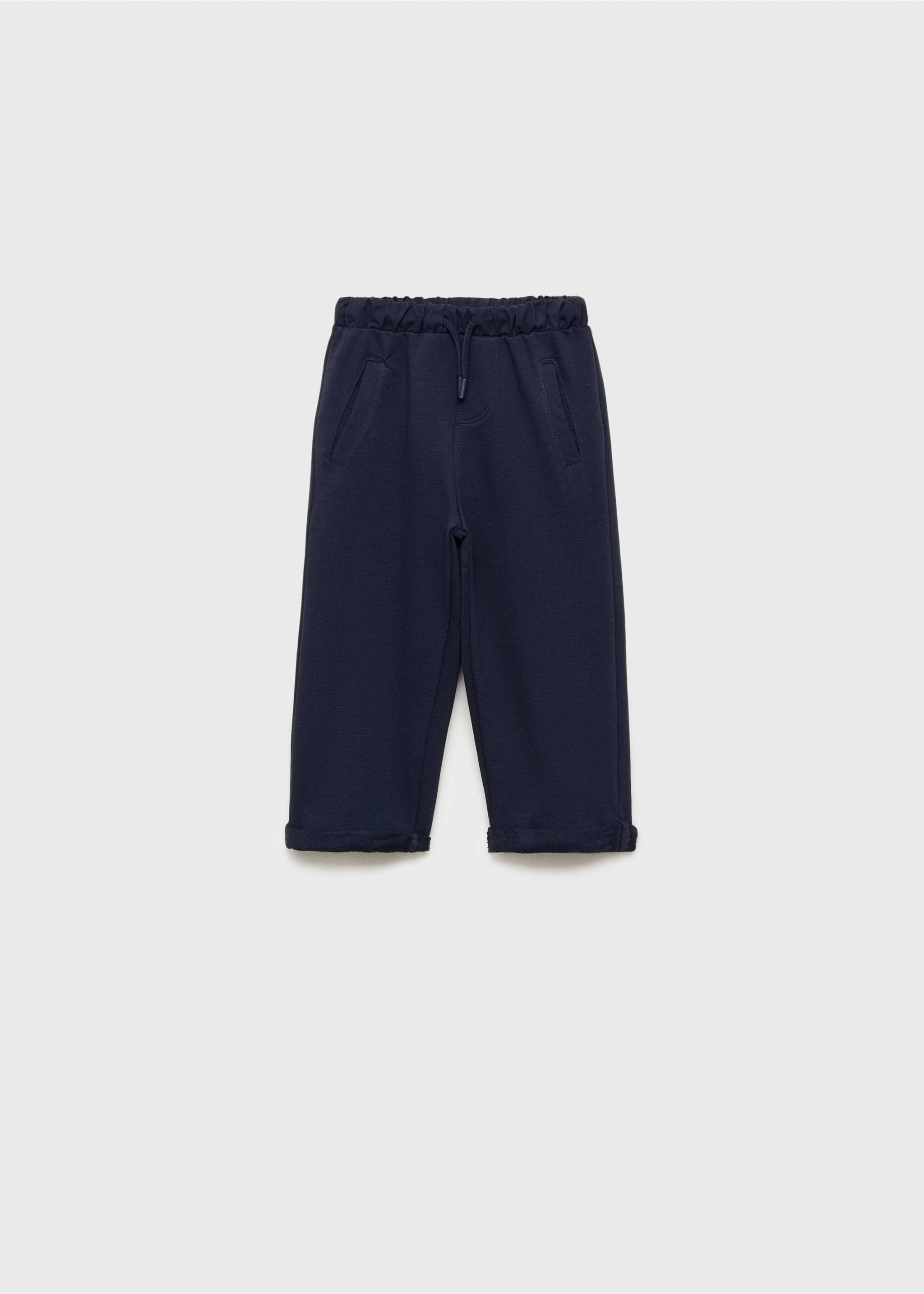 Pantalon jogger maille - Article sans modèle, Bleu marine foncé. Ref: 87084786-00.