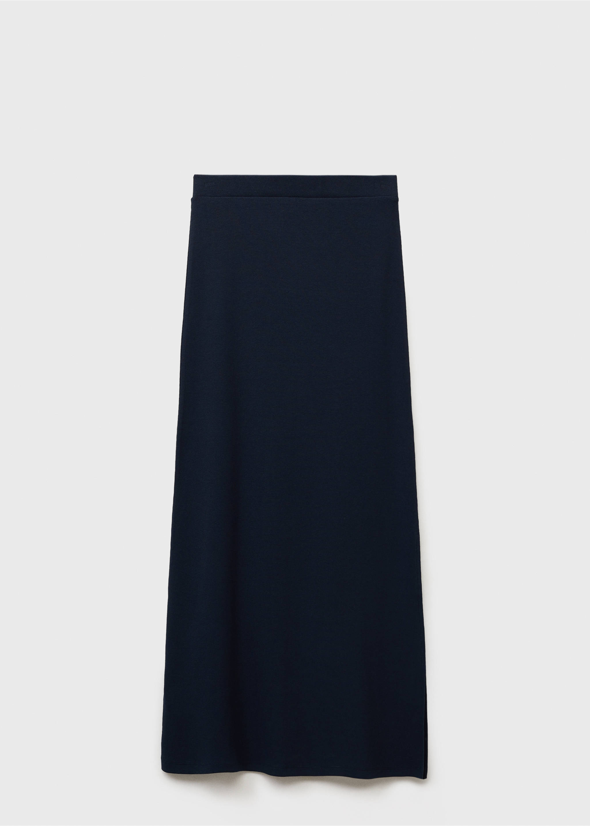 Long skirt with side slit - Article without model, Dark Navy. Ref: 87084788-00.