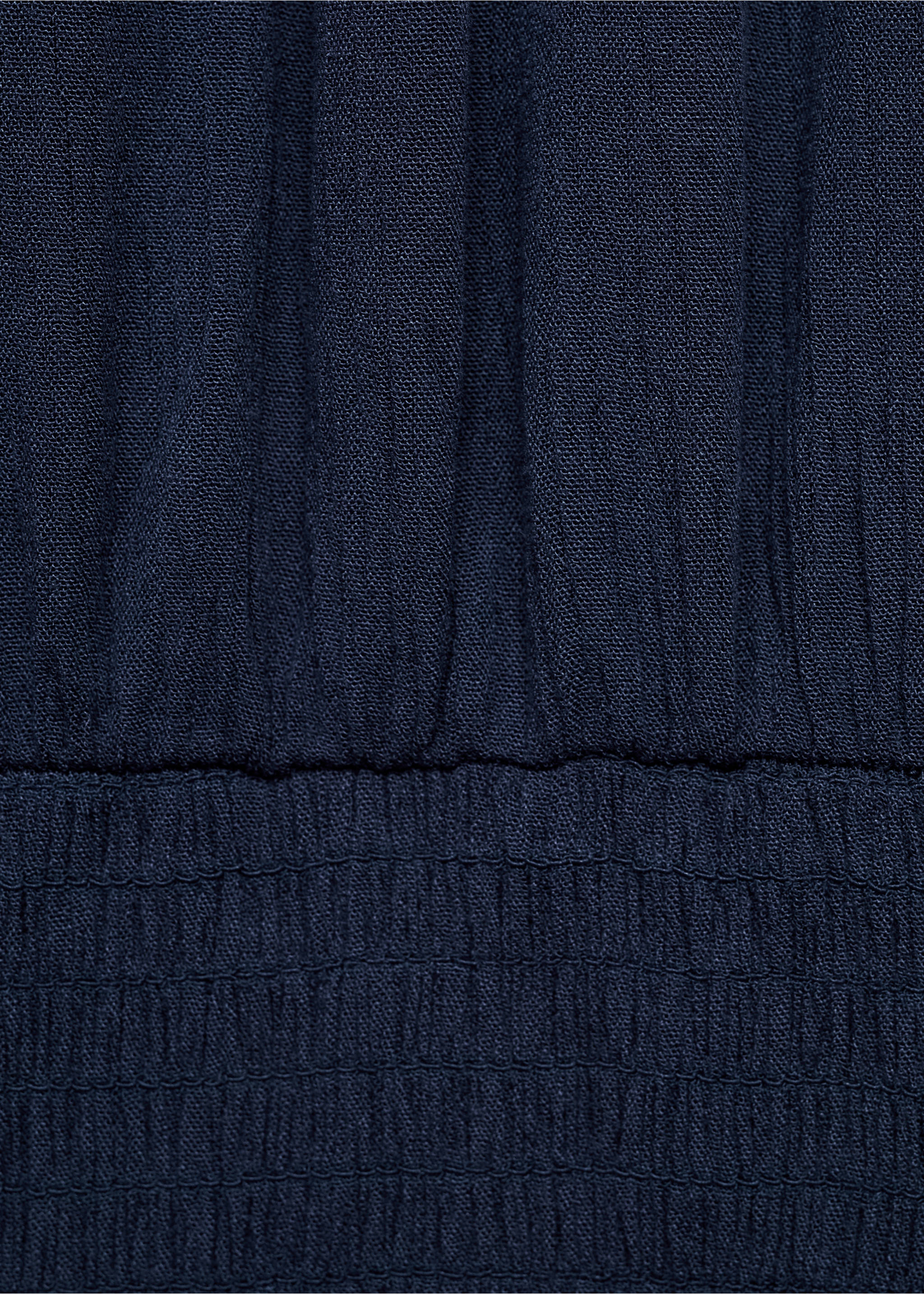 Vestido asimétrico fruncido - Detalle del artículo 8, Azul marino oscuro. Ref: 87084789-00.