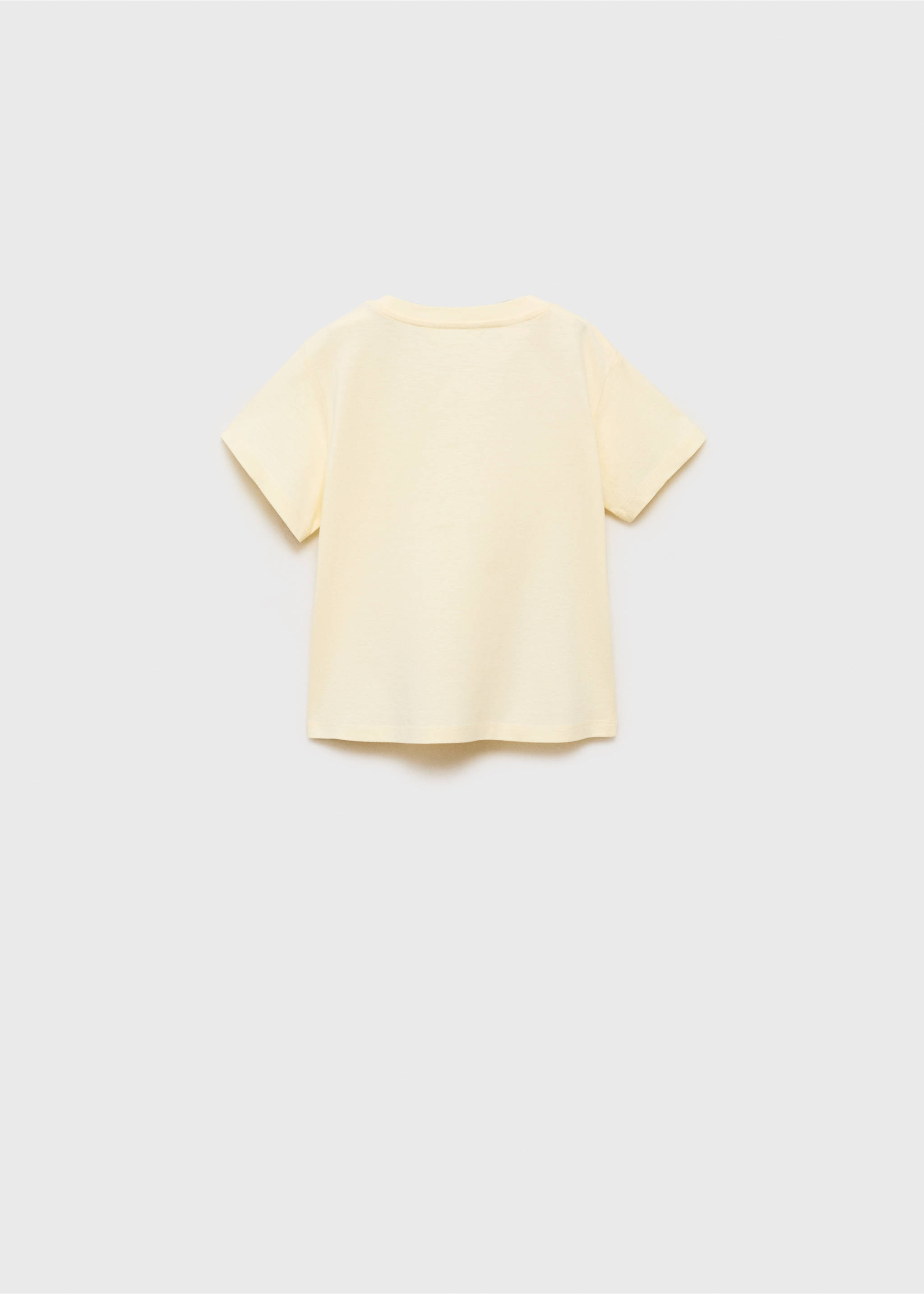 Pocket cotton T-shirt - Reverse of the article, Pastel Yellow. Ref: 87084794-00.