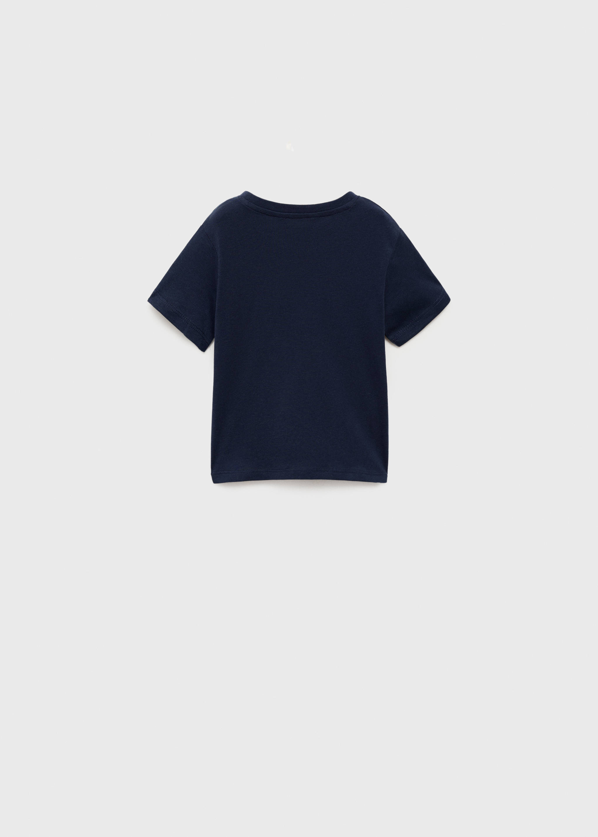 Baumwoll-T-Shirt mit Tasche - Rückseite des Artikels