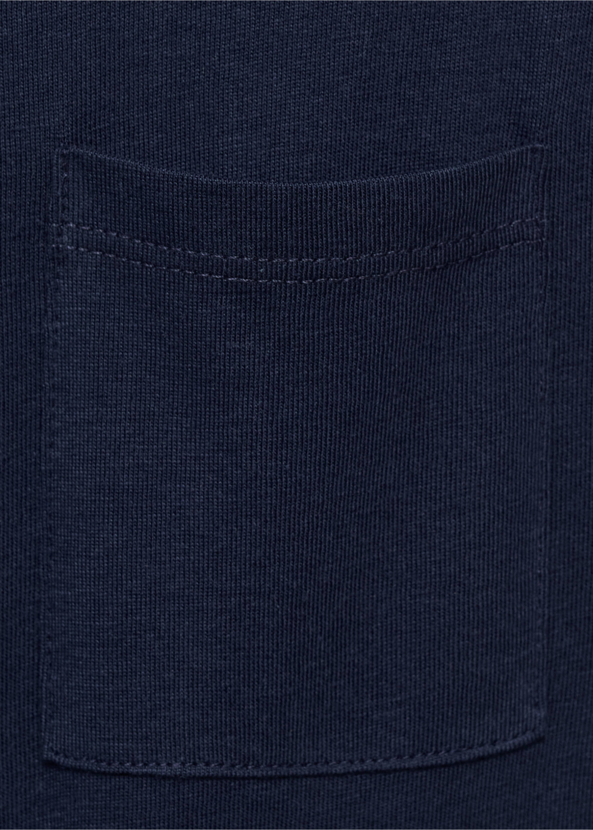 Pocket cotton T-shirt - Details of the article 8, Dark Navy. Ref: 87084794-00.