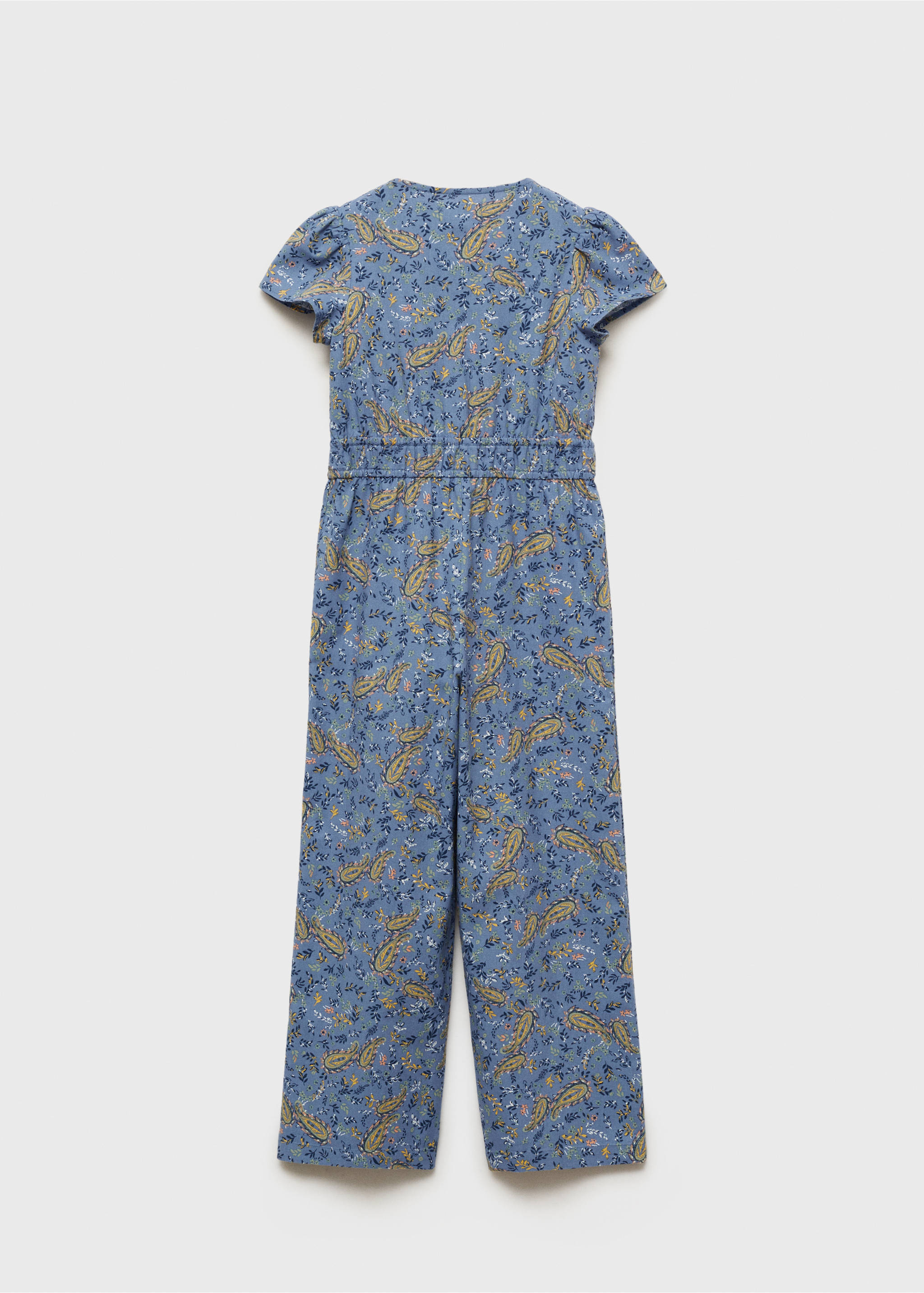 Combinaison coton imprimée - Verso de l’article, Bleu. Ref: 87084795-00.