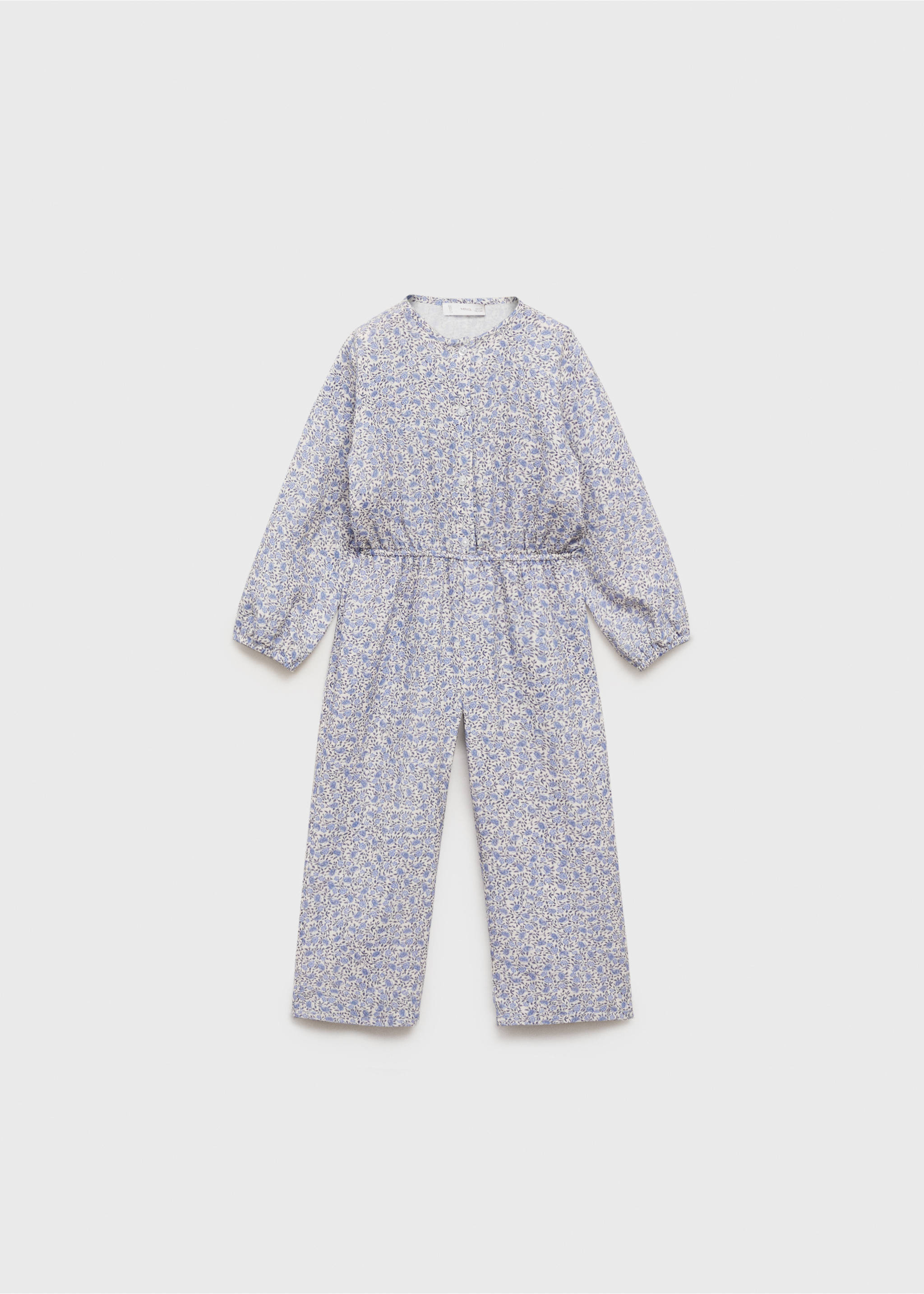 Combinaison coton en imprimé fleuri - Article sans modèle, Bleu indigo. Ref: 87084798-00.