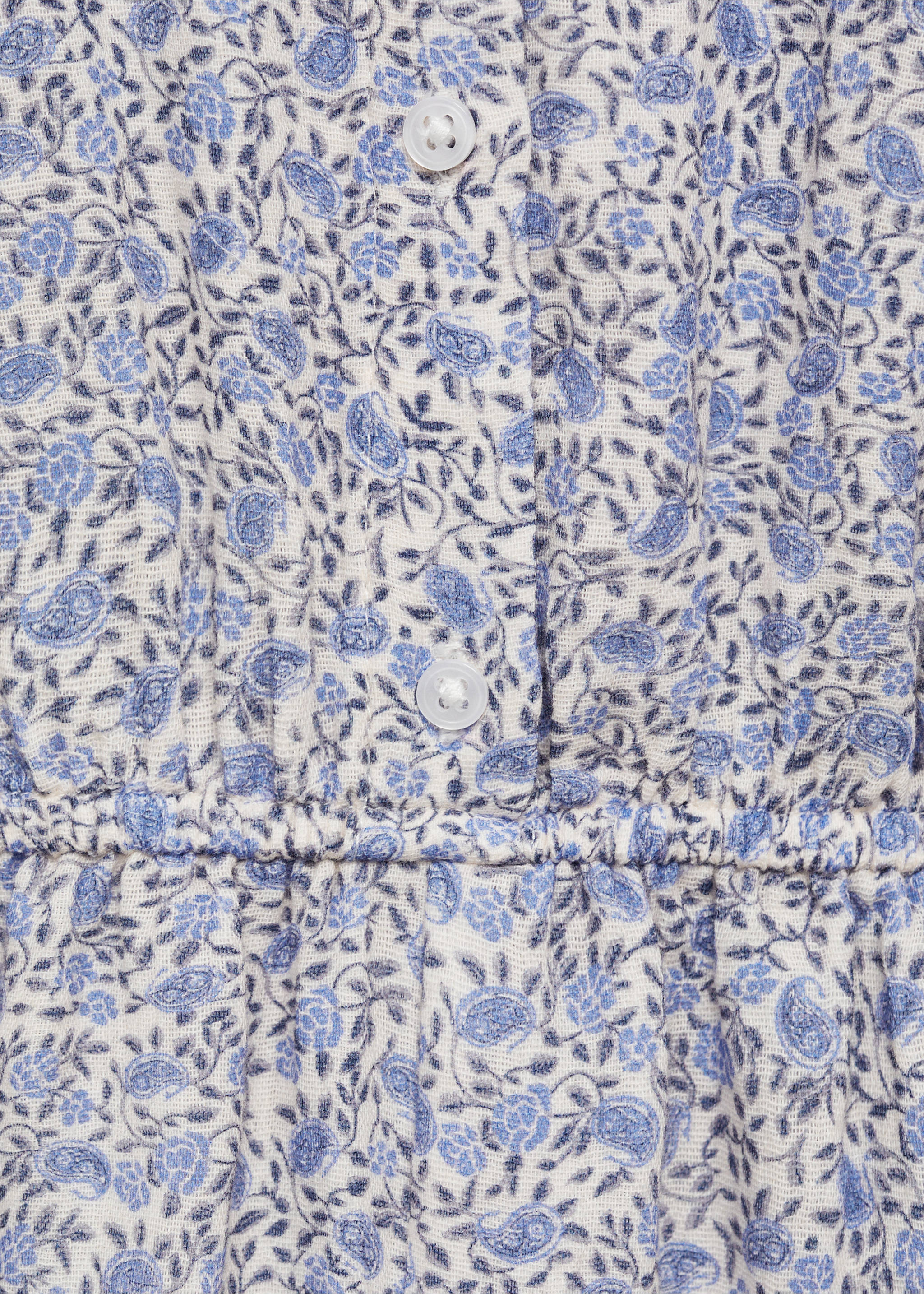 Combinaison coton en imprimé fleuri - Détail de l'article 8, Bleu indigo. Ref: 87084798-00.