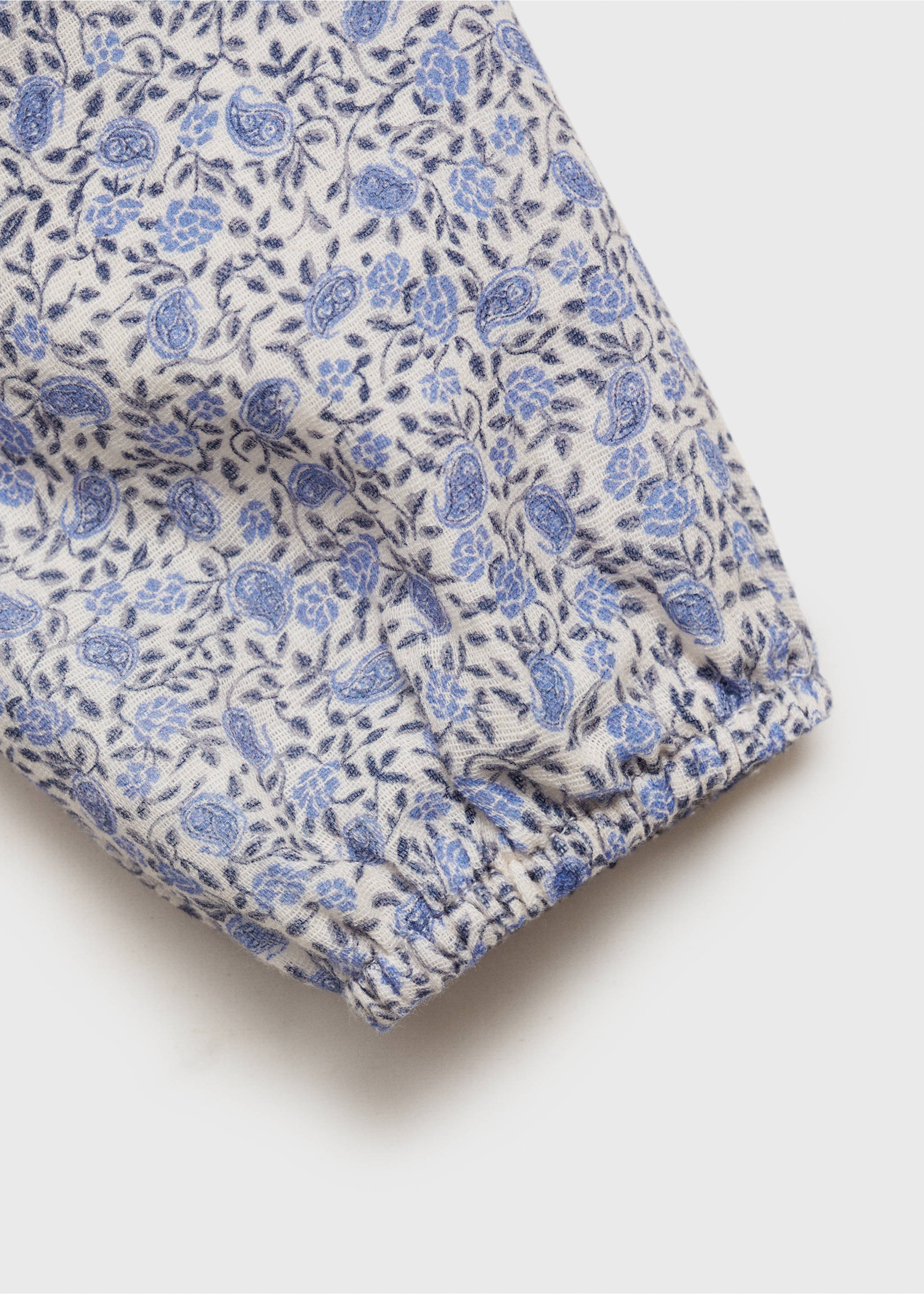 Combinaison coton en imprimé fleuri - Détail de l'article 0, Bleu indigo. Ref: 87084798-00.