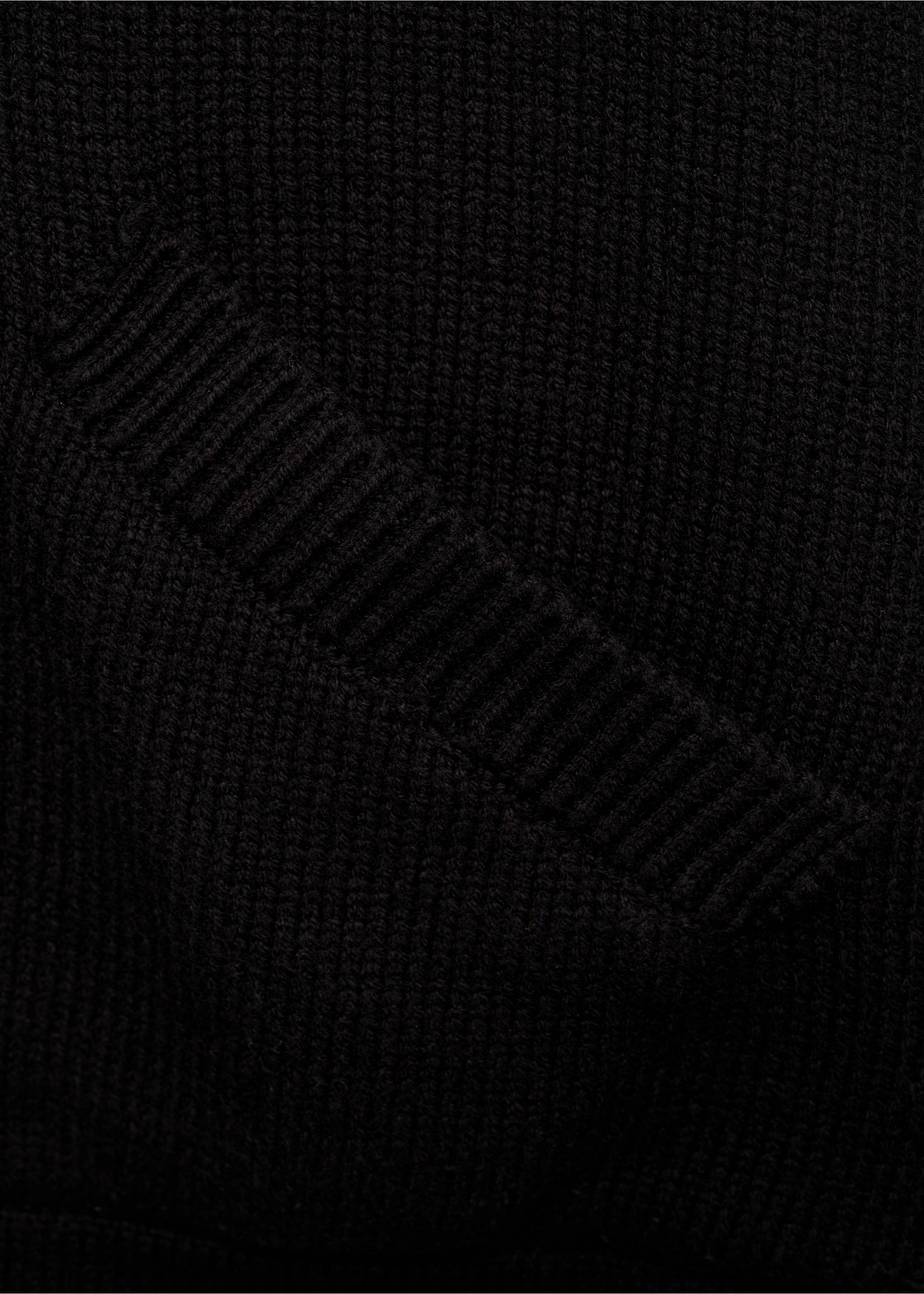 Knitted bomber jacket - Details of the article 0, Black. Ref: 87084800-00.