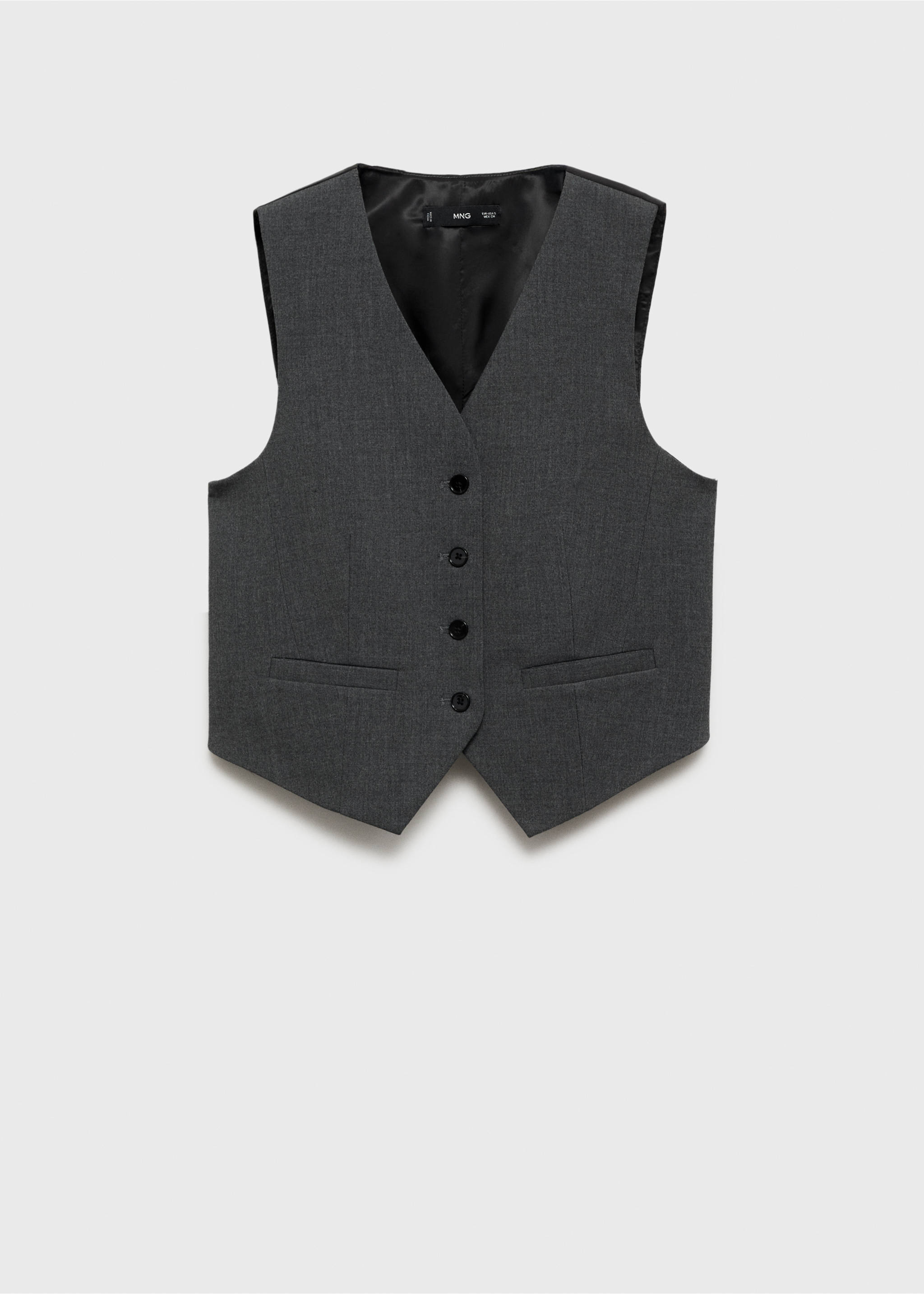 Gilet with adjustable belt - Article without model, Grey. Ref: 87084801-00.