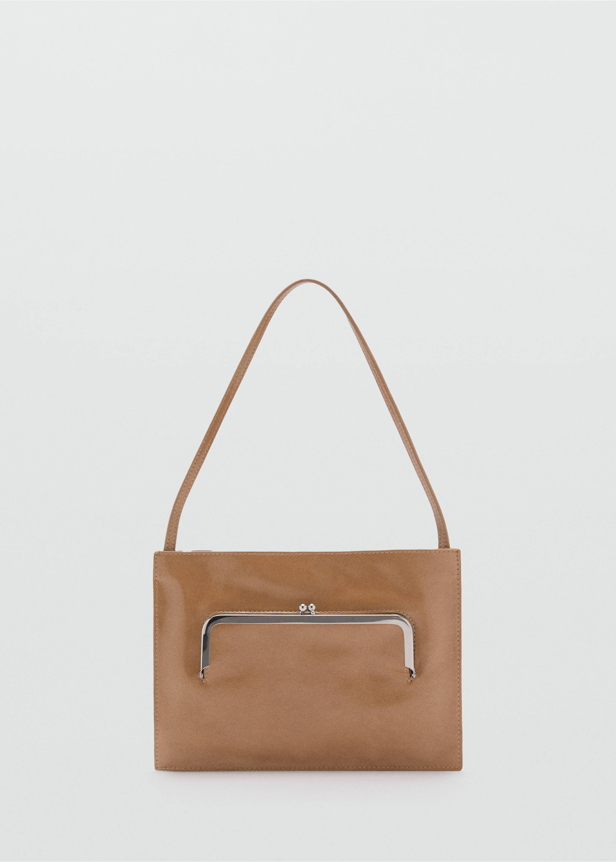 Schultertasche mit Pochette-Tasche - Artikel ohne Model, Mittelbraun. Ref: 87084805-00.