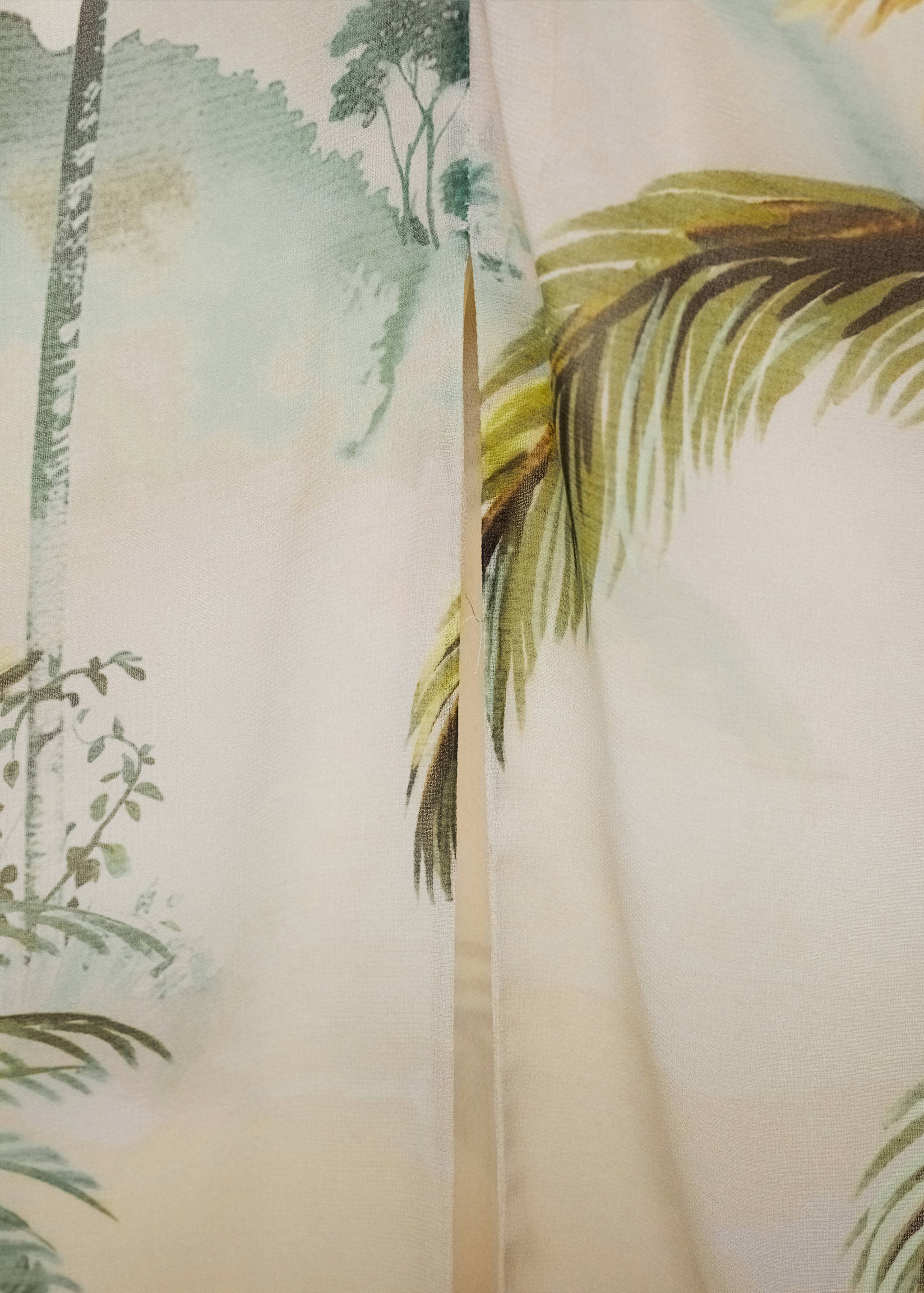 Tropical-print straight skirt - Details of the article 0
