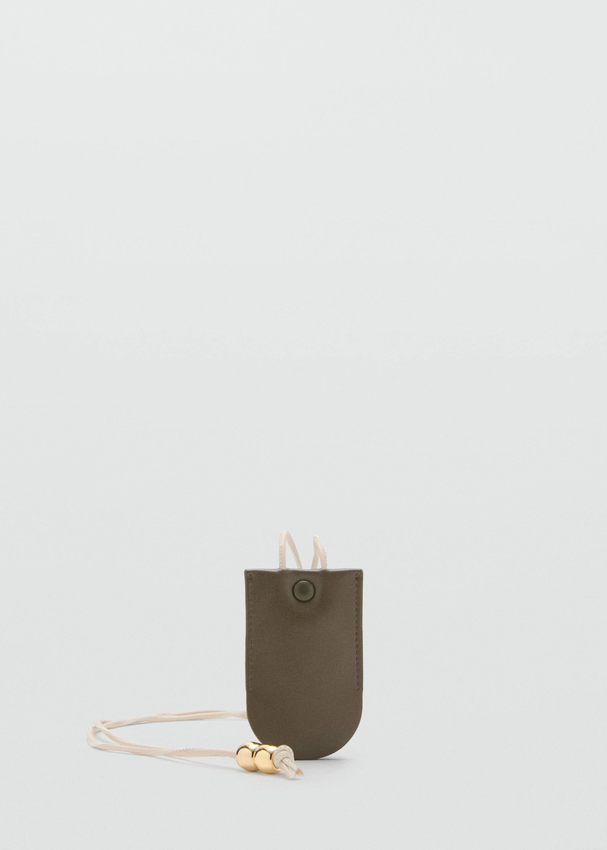 Faux-leather keychain with ball detail - Article without model