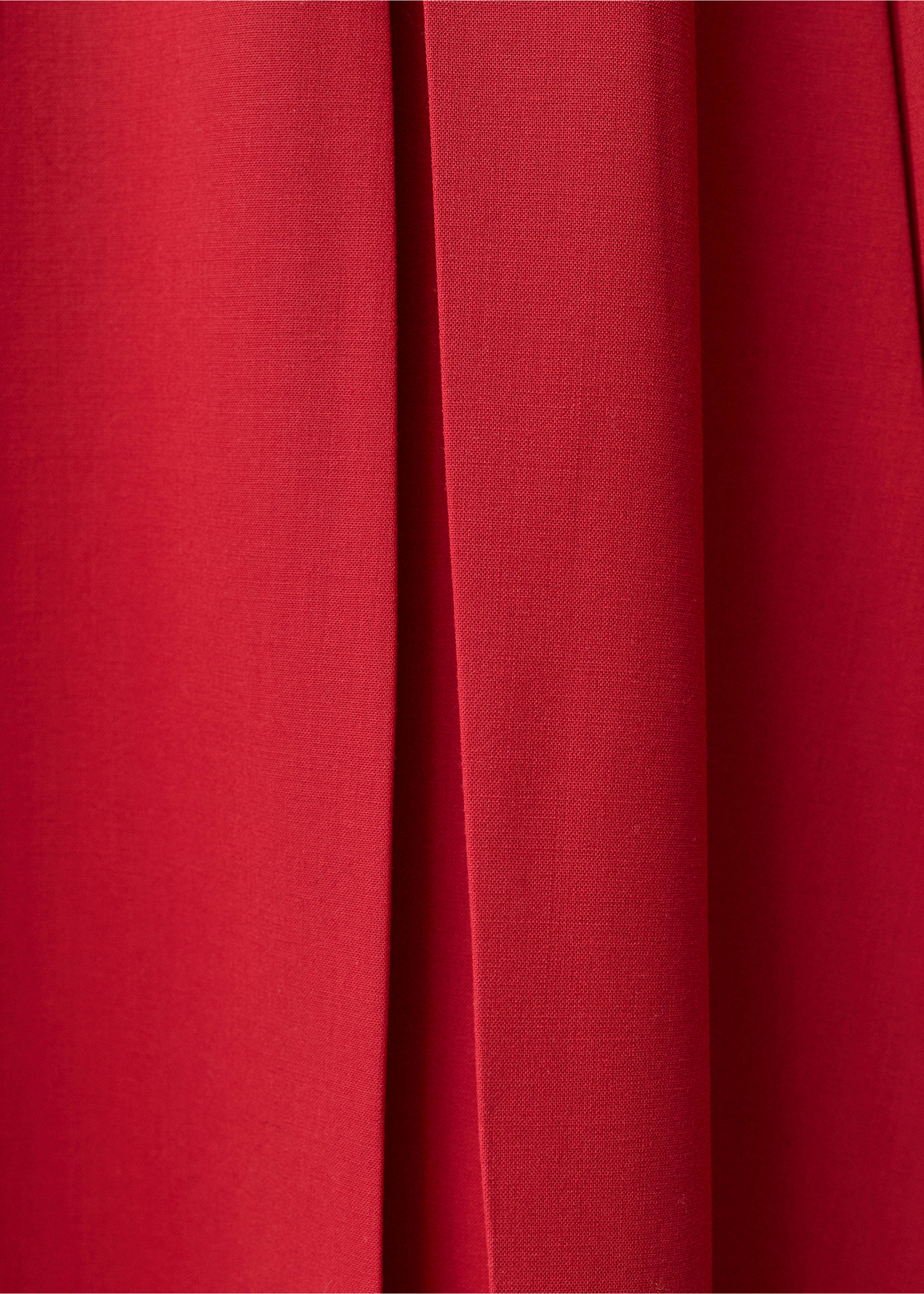 Saia com pregas e mistura de lã - Pormenor do artigo 8, Vermelho. Ref: 87084811-00.