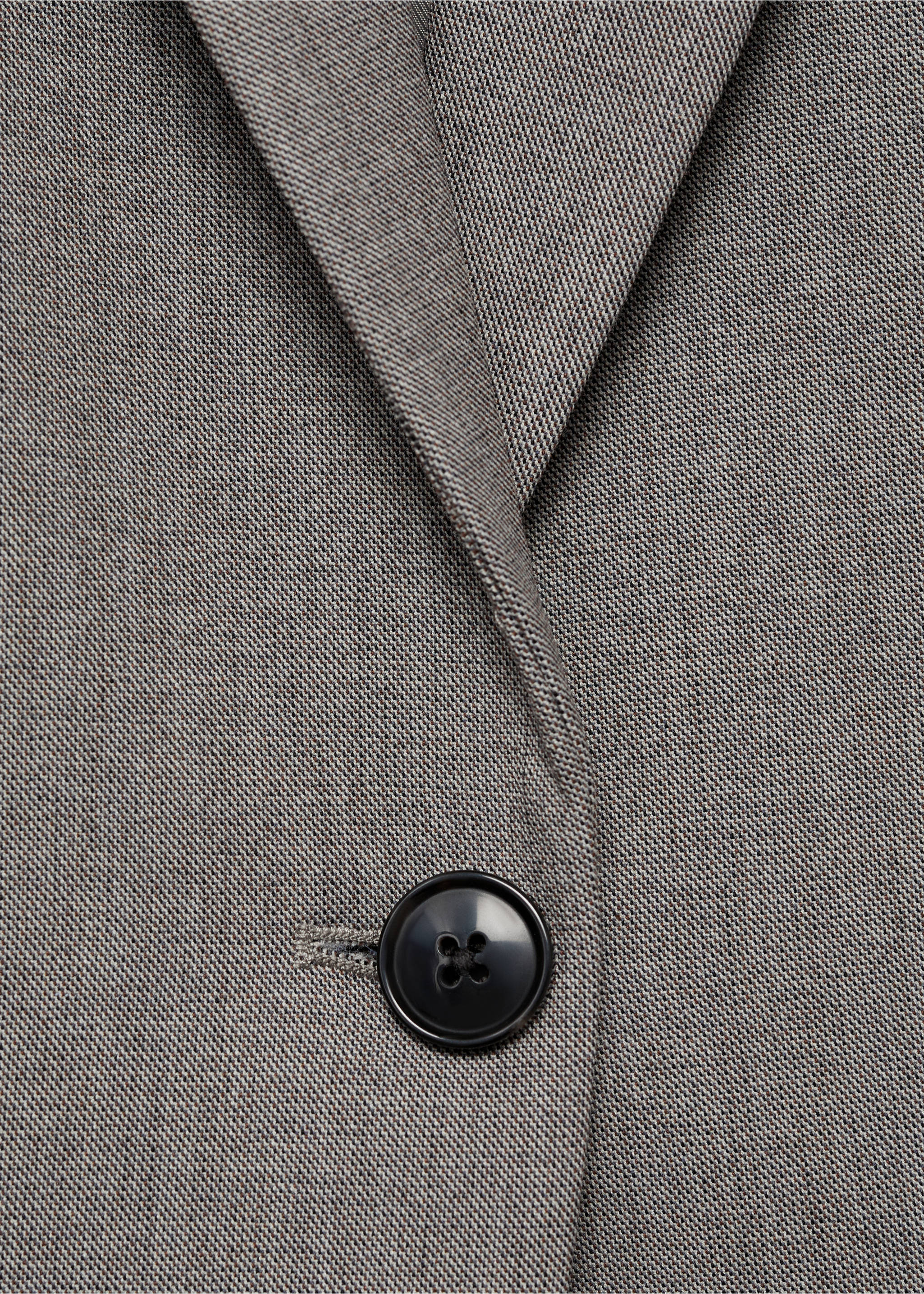 Straight jacket with flap pockets - Details of the article 0, Grey. Ref: 87085139-00.