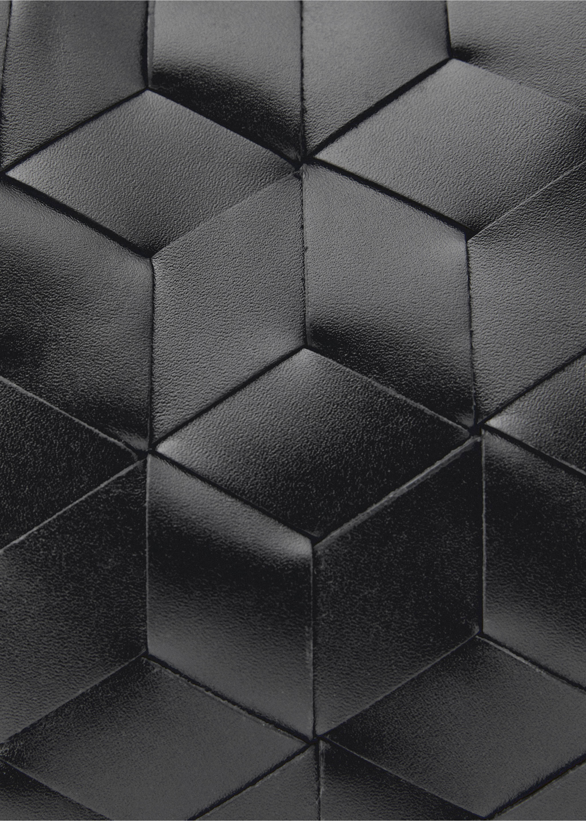 Sac porté épaule cuir tressé - Détail de l'article 3, Noir. Ref: 87085141-00.