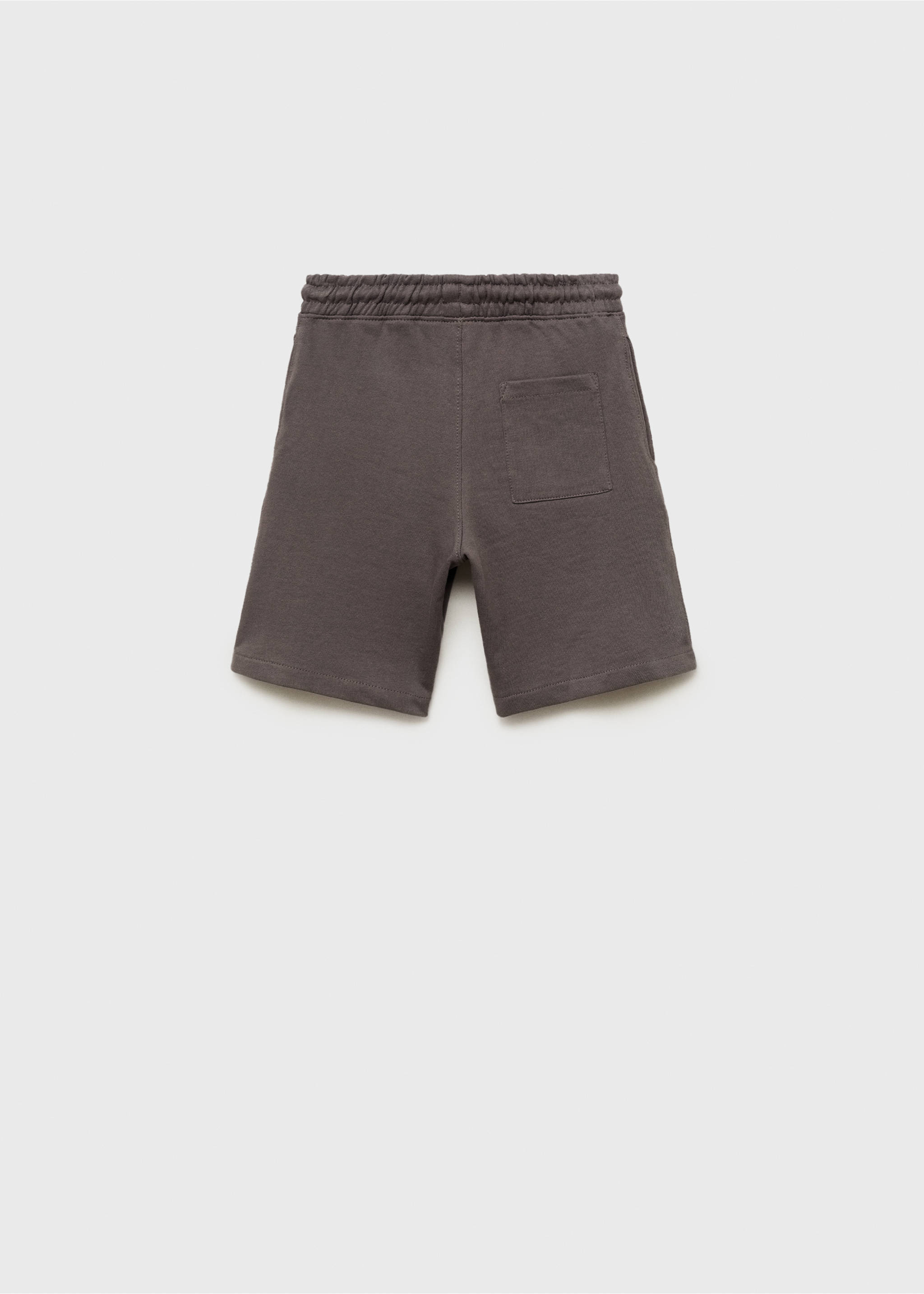 Bermuda coton cordon - Verso de l’article, Gris anthracite. Ref: 87085142-00.