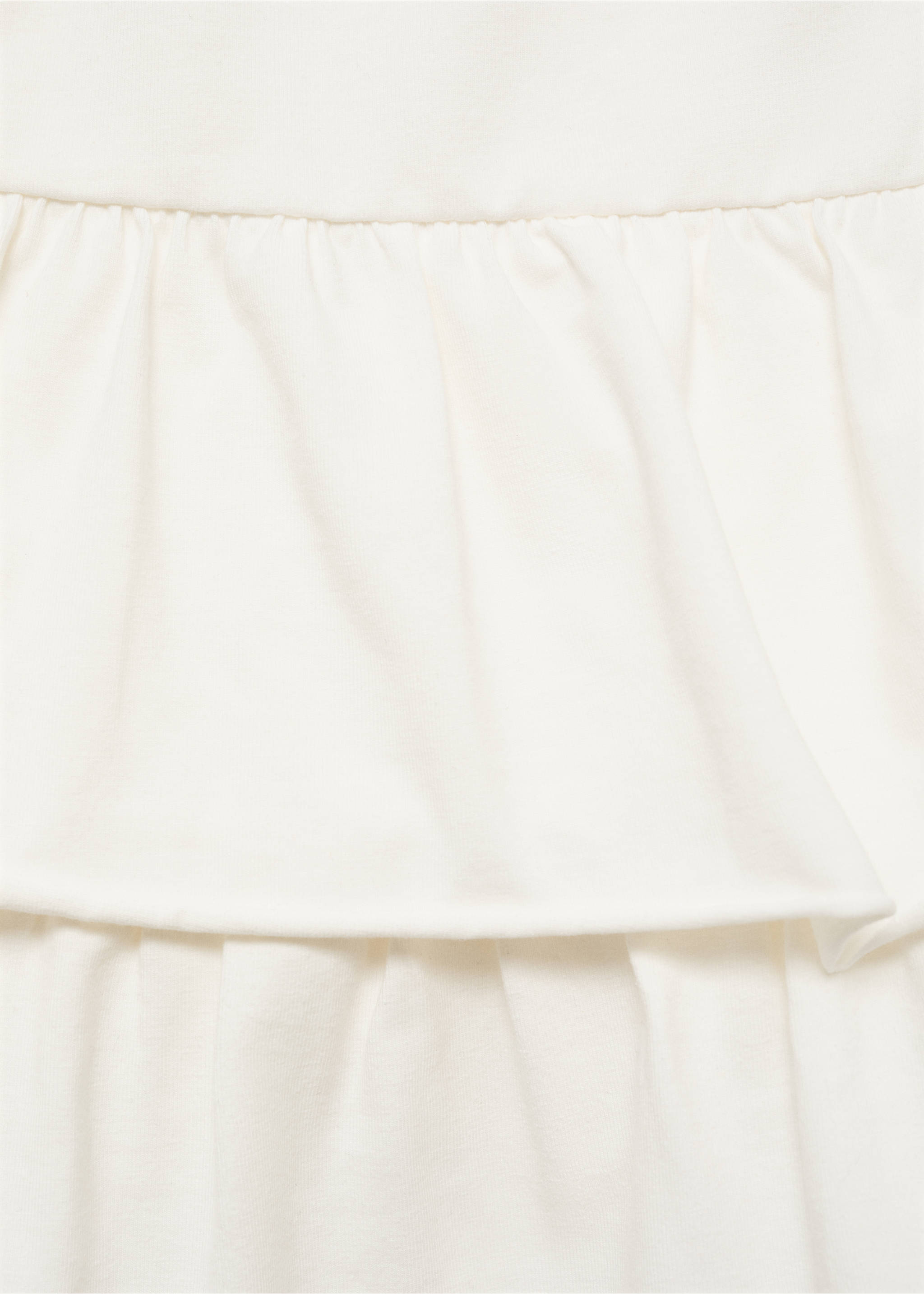Minifalda pantalón volantes - Detalle del artículo 0, Blanco roto. Ref: 87085727-00.