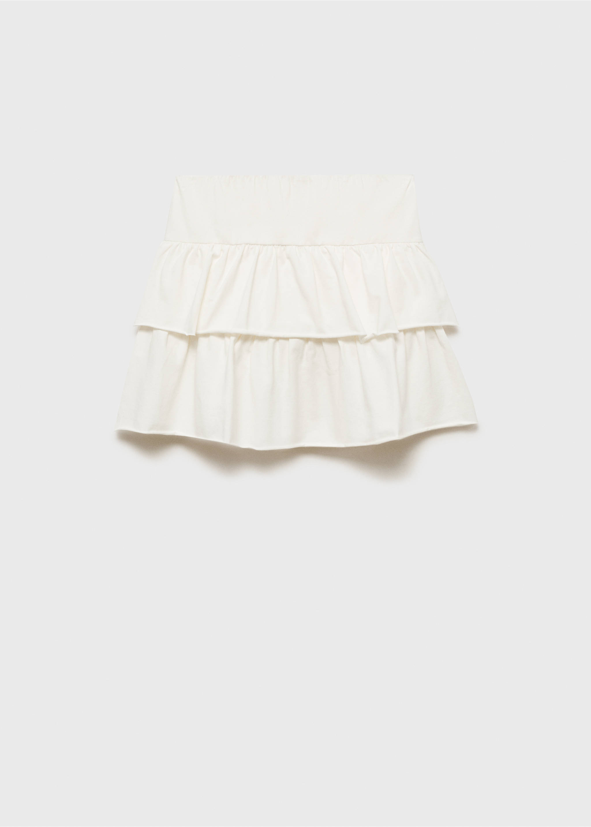 Minifalda pantalón volantes - Artículo sin modelo, Blanco roto. Ref: 87085727-00.