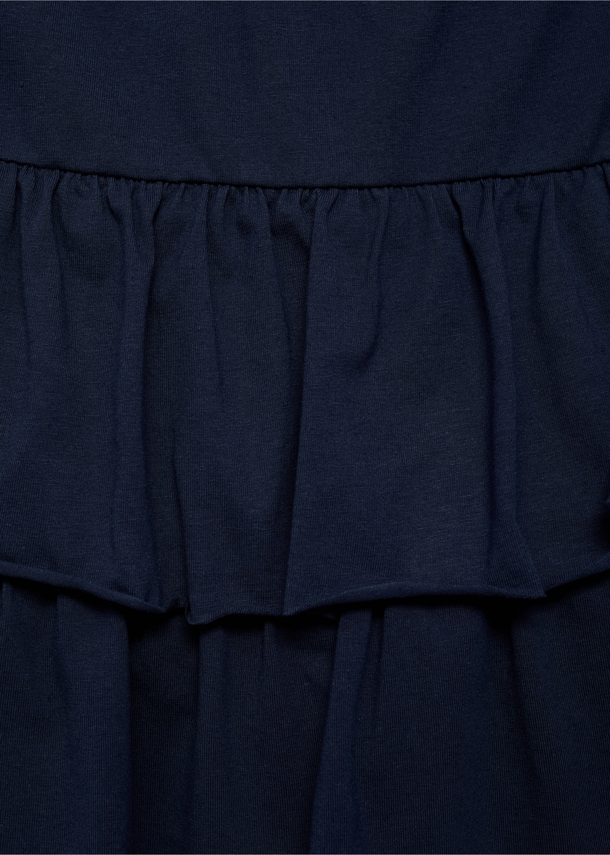 Ruffled mini-skirt trousers - Details of the article 0, Dark Navy. Ref: 87085727-00.