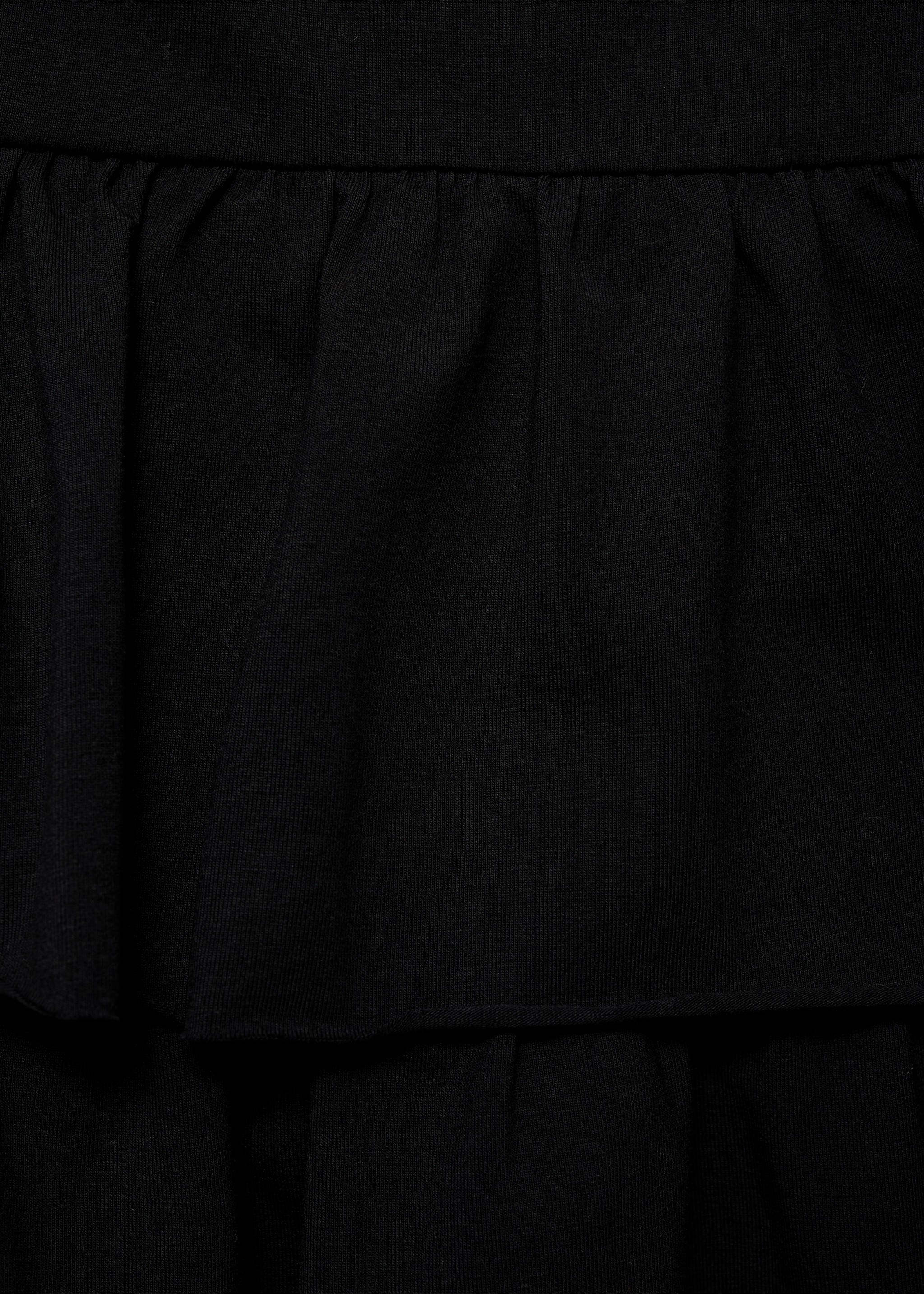 Ruffled mini-skirt trousers - Details of the article 0, Black. Ref: 87085727-00.