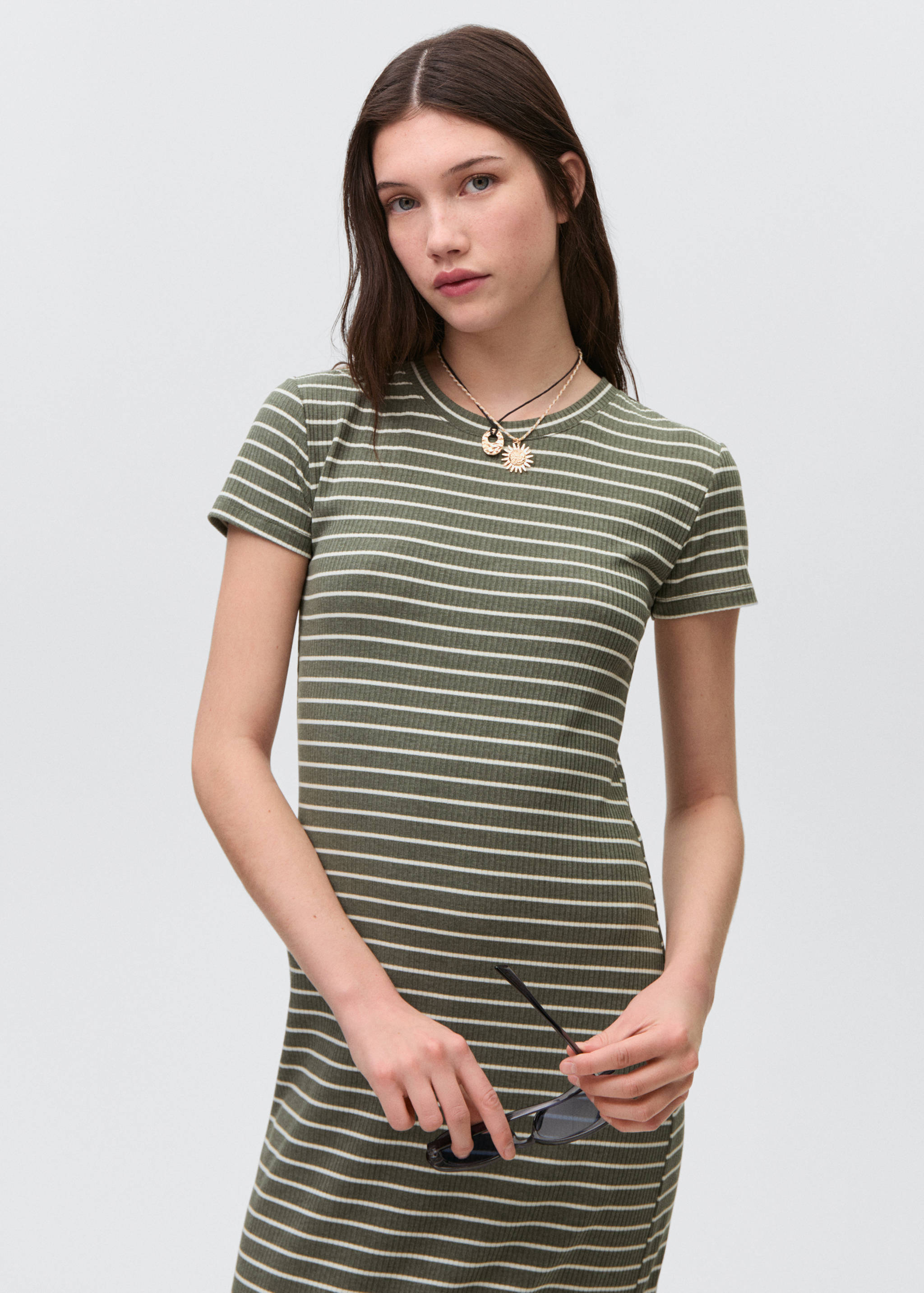 Striped long dress - Medium plane