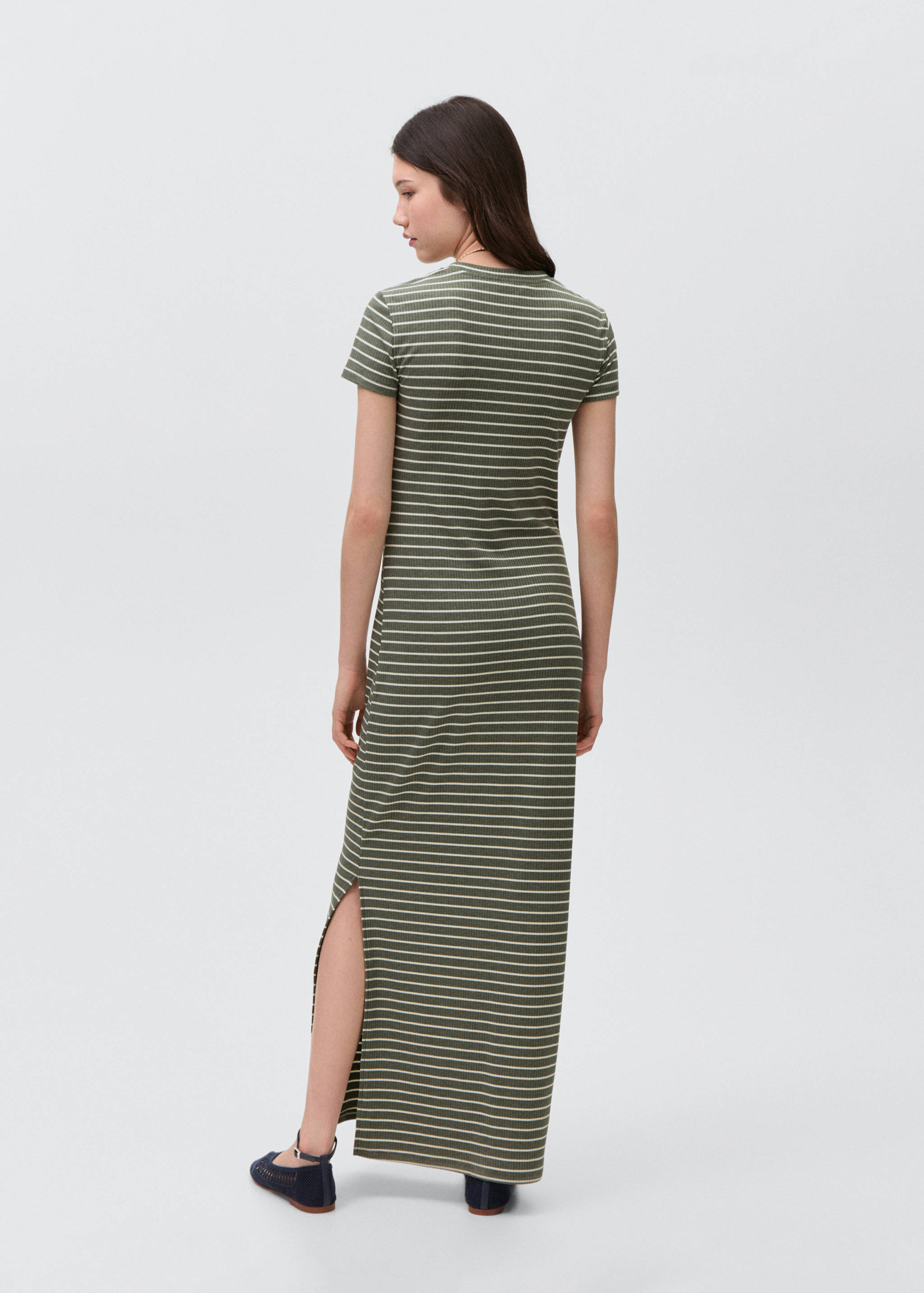 Striped long dress - Reverse of the article