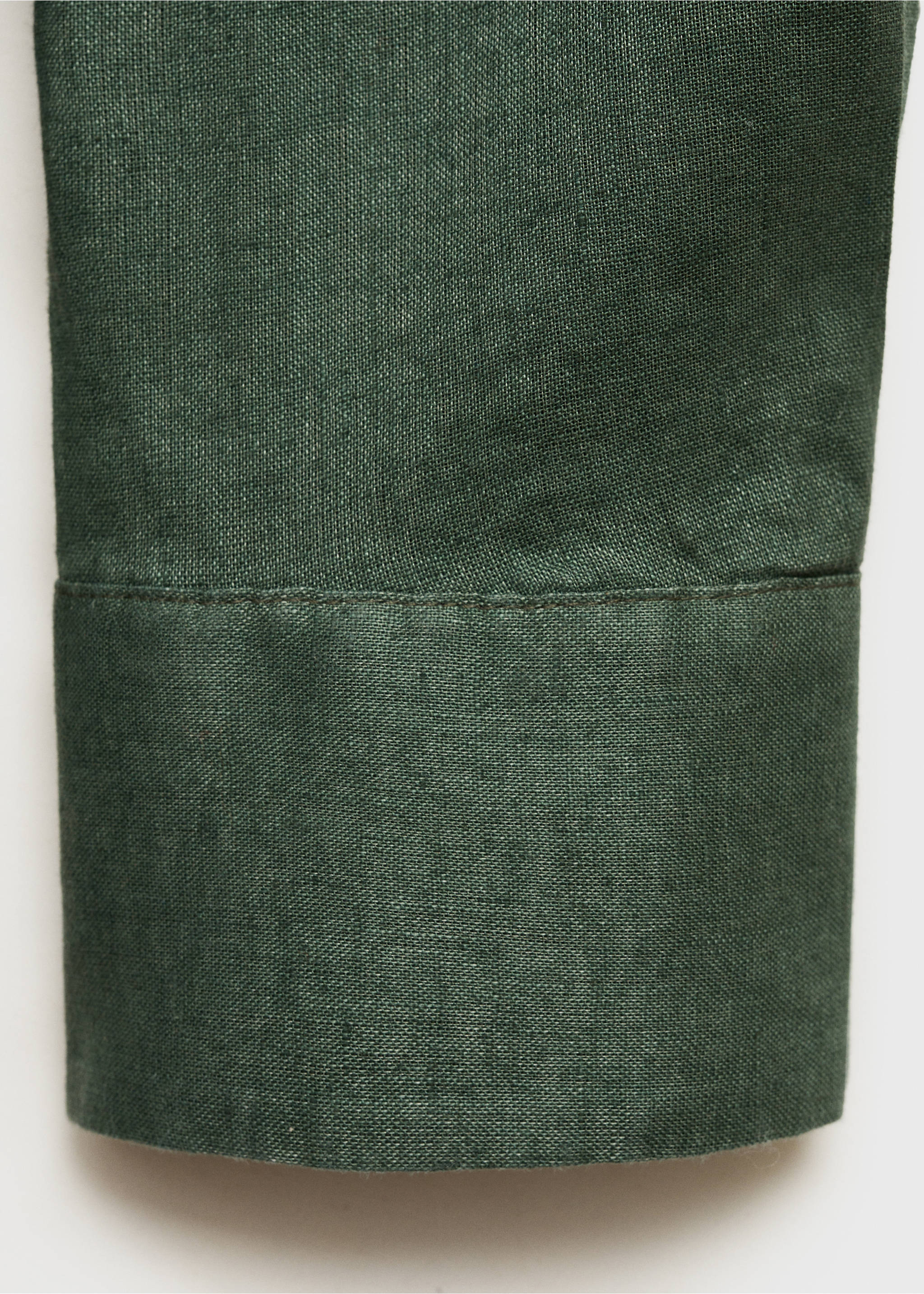 Leinen-Hemdbluse mit Tasche - Detail des Artikels 0, Grün. Ref: 87085729-00.