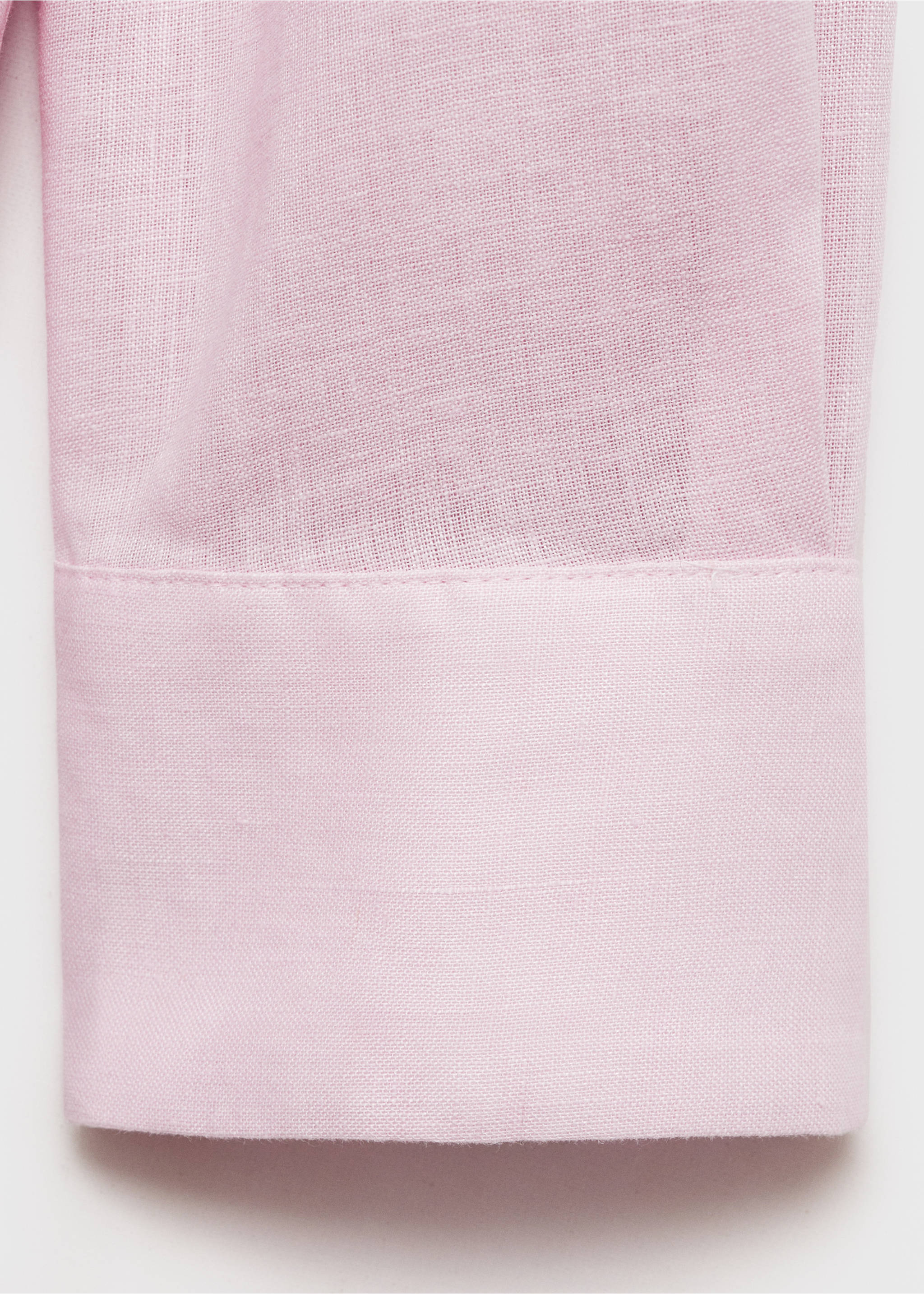 Pocket linen shirt - Details of the article 0, Lilac. Ref: 87085729-00.
