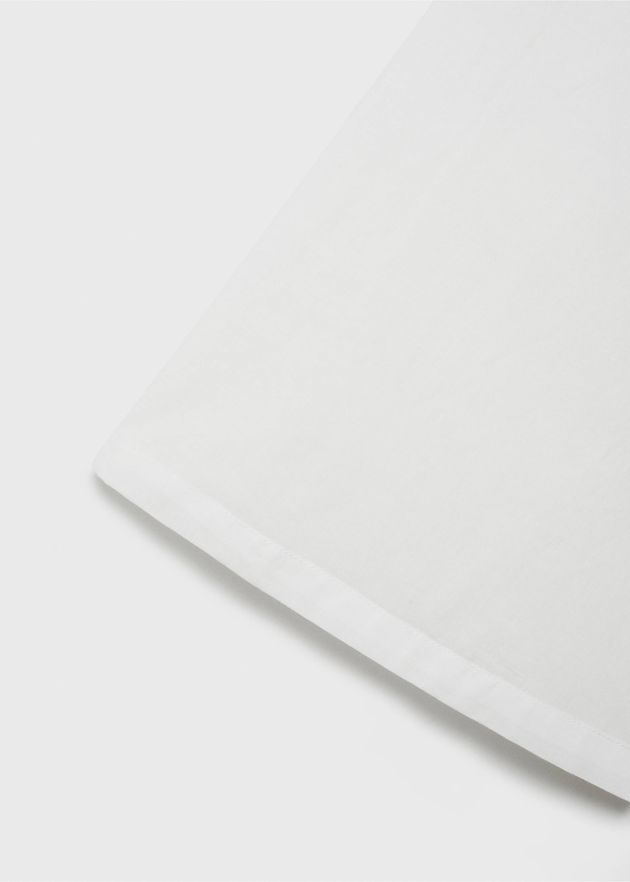 Baumwoll-Morgenmantel mit Seidenspitze - Detail des Artikels 0, Weiß. Ref: 87085730-00.