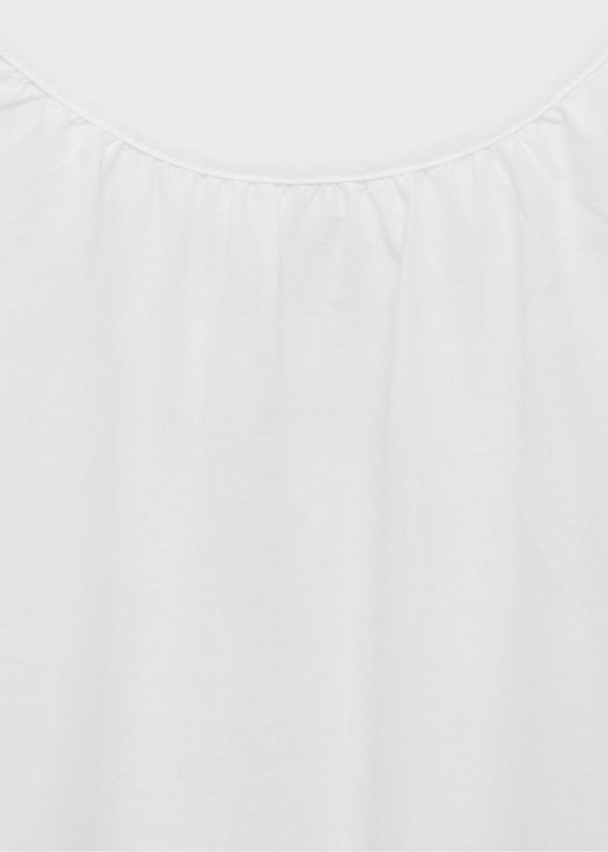 Pántos pamut hálóing - A termék adatai 0, Fehér. Ref: 87085731-00.