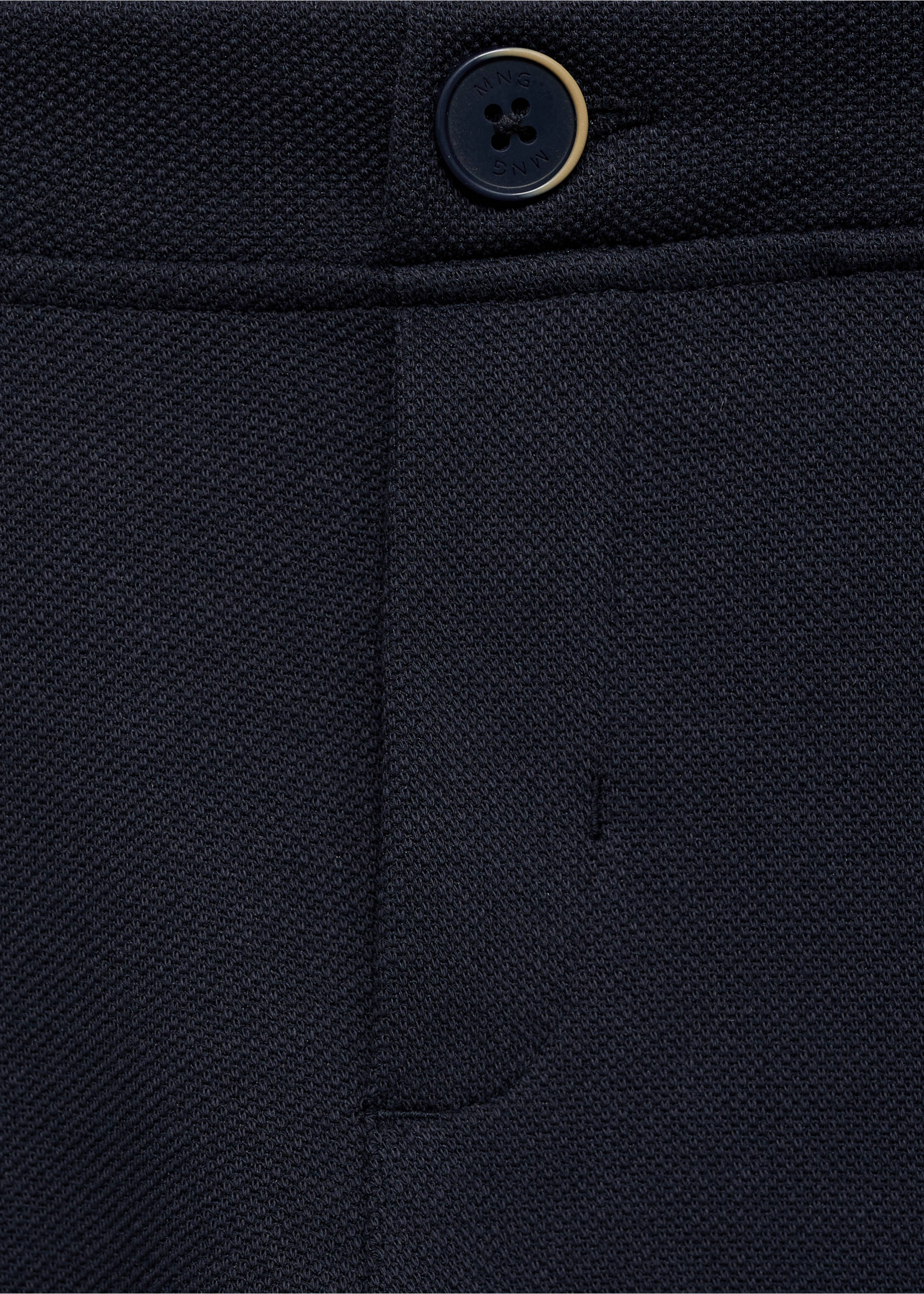 Slim Fit-Anzughose - Detail des Artikels 8, Dunkles Marineblau. Ref: 87085732-00.