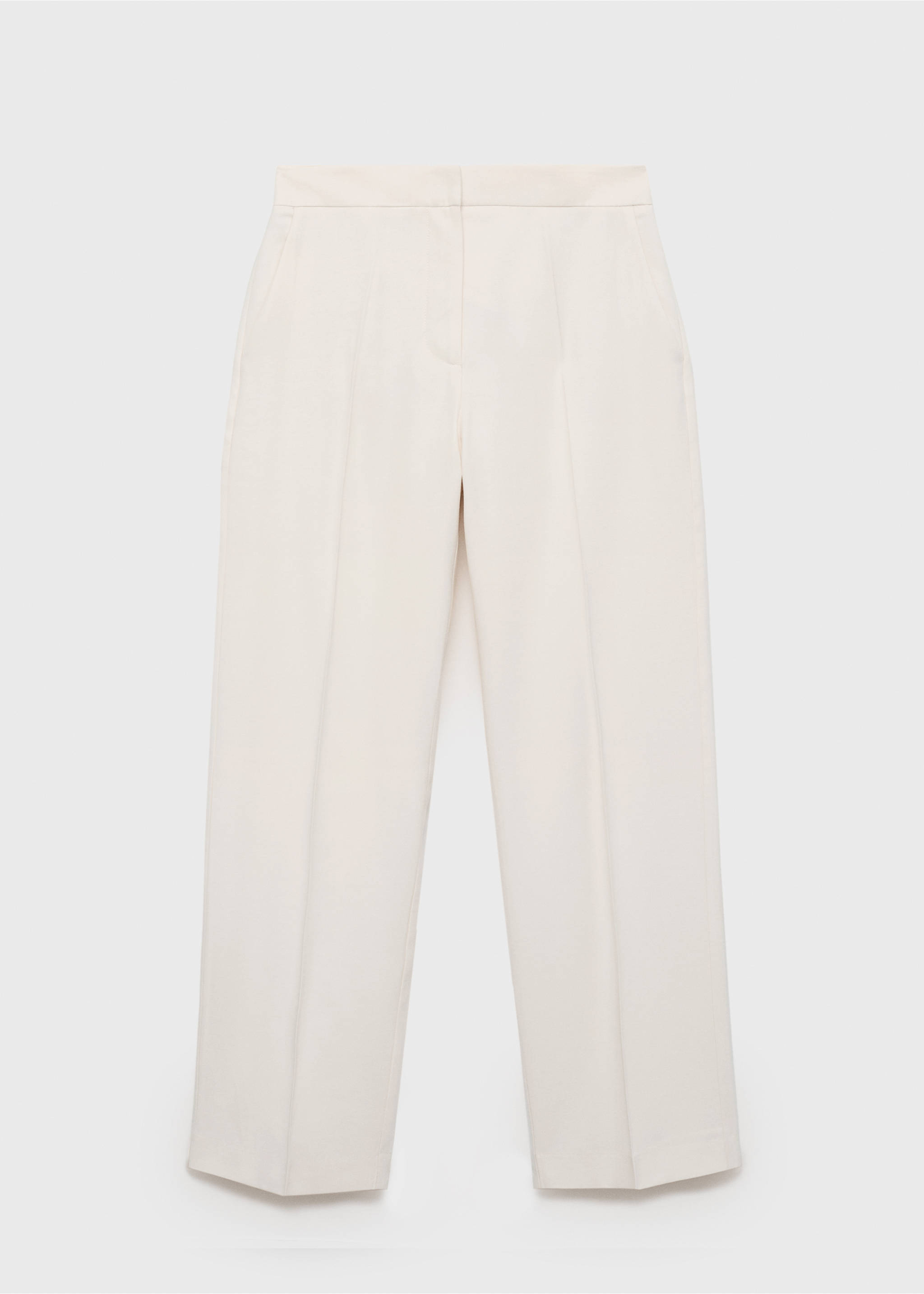 Straight suit trousers - Article without model, Ecru. Ref: 87085735-00.
