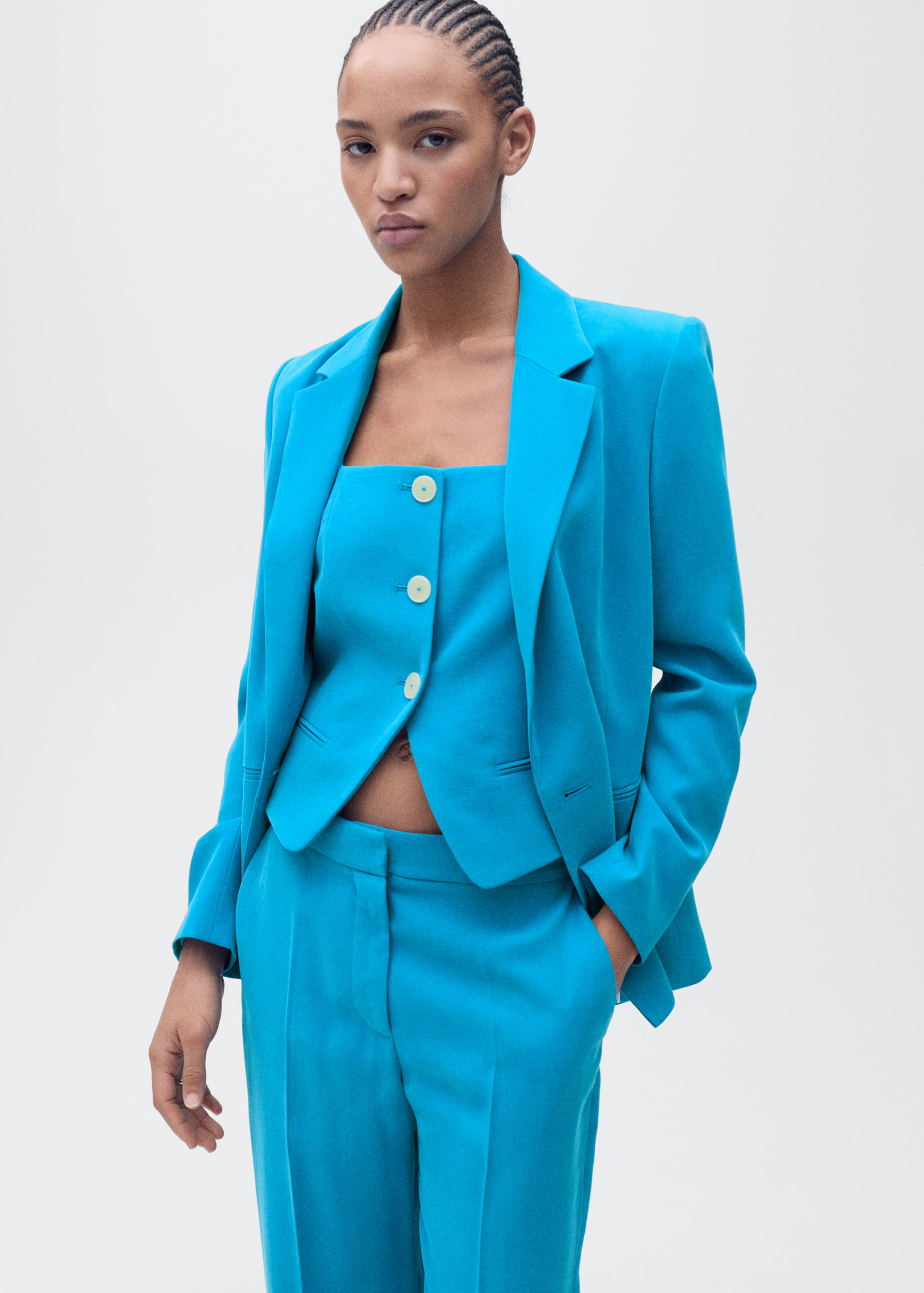 Straight suit trousers - Details of the article 1