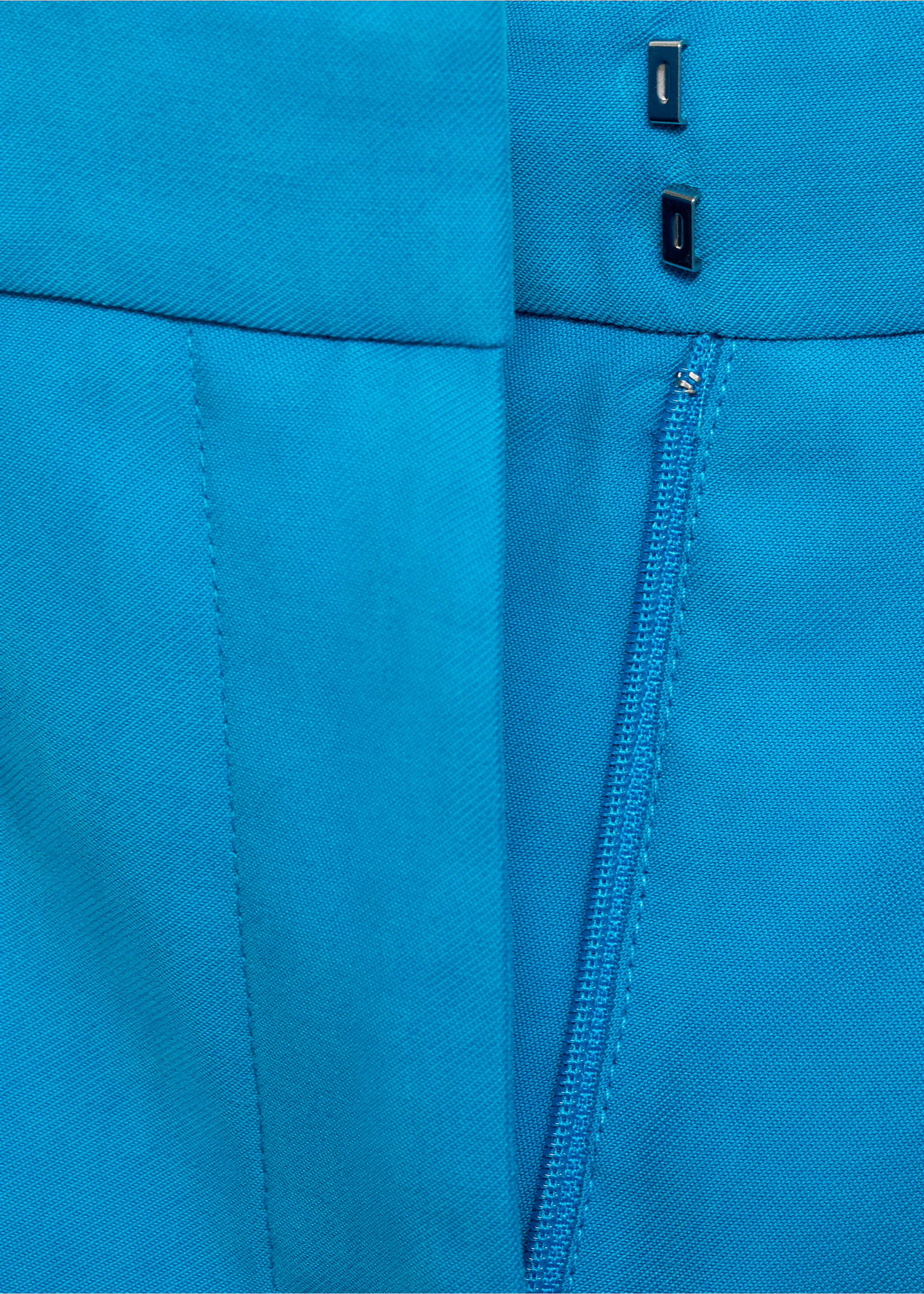 Straight suit trousers - Details of the article 8, Blue. Ref: 87085735-00.