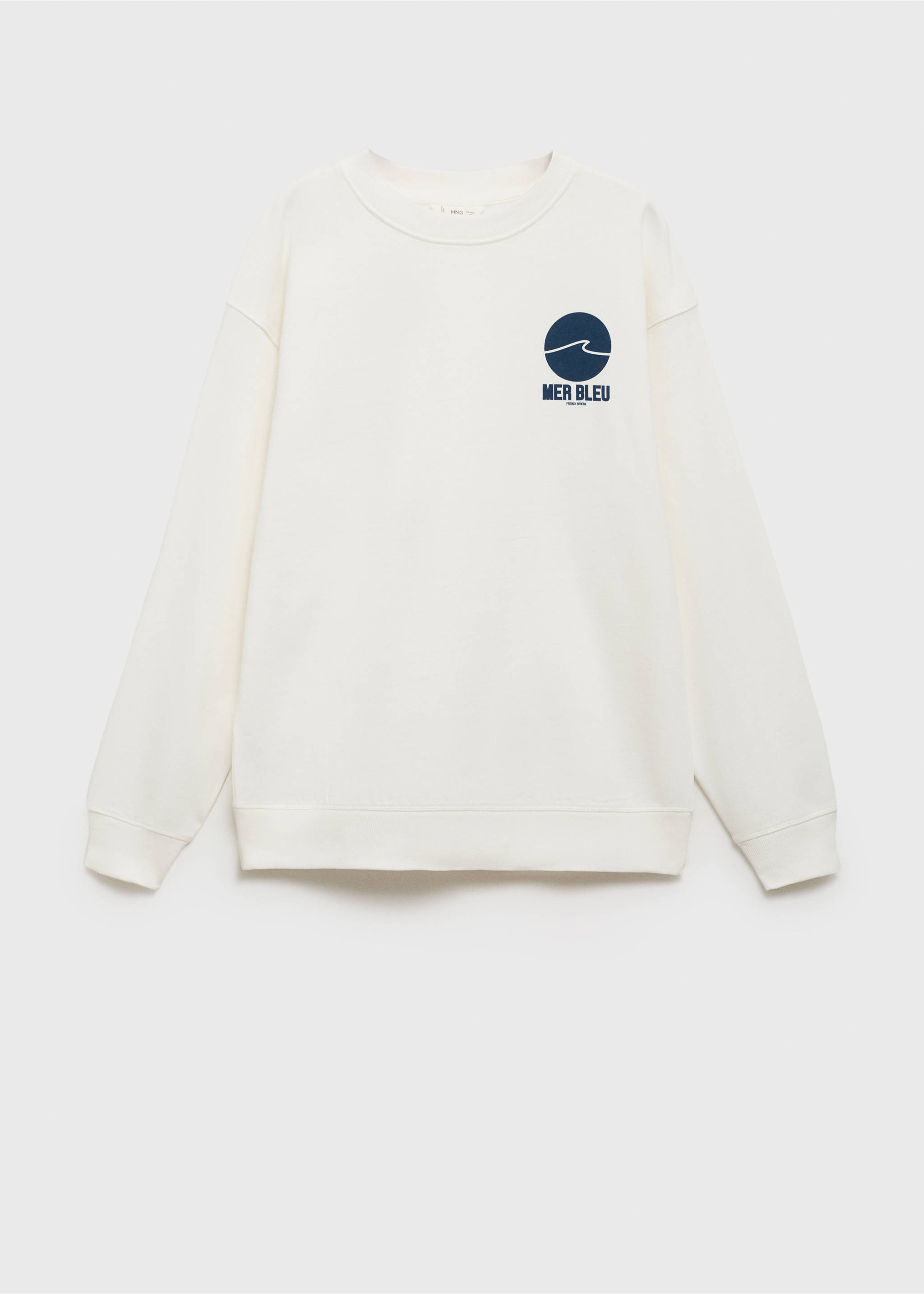 Sudadera algodón mensaje - Artículo sin modelo, Blanco roto. Ref: 87085736-00.