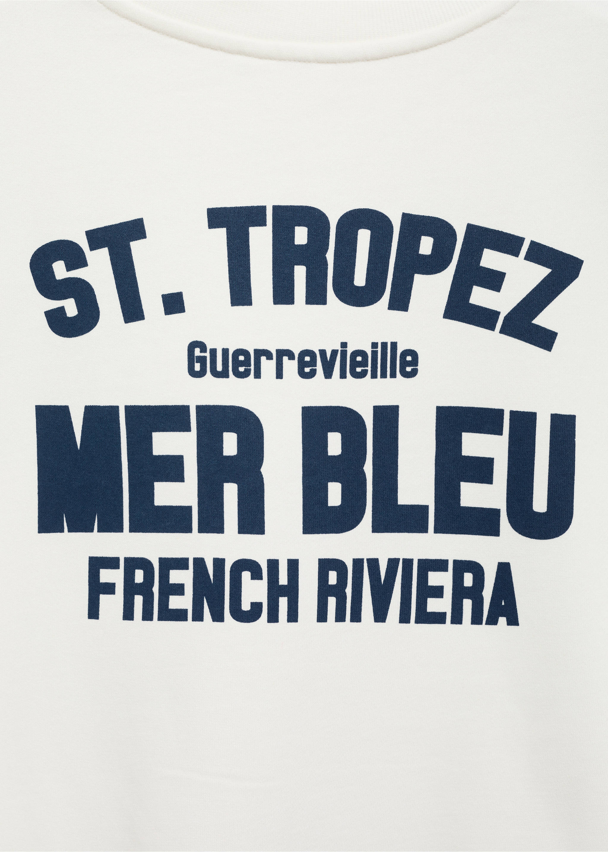 Sudadera algodón mensaje - Detalle del artículo 0, Blanco roto. Ref: 87085736-00.