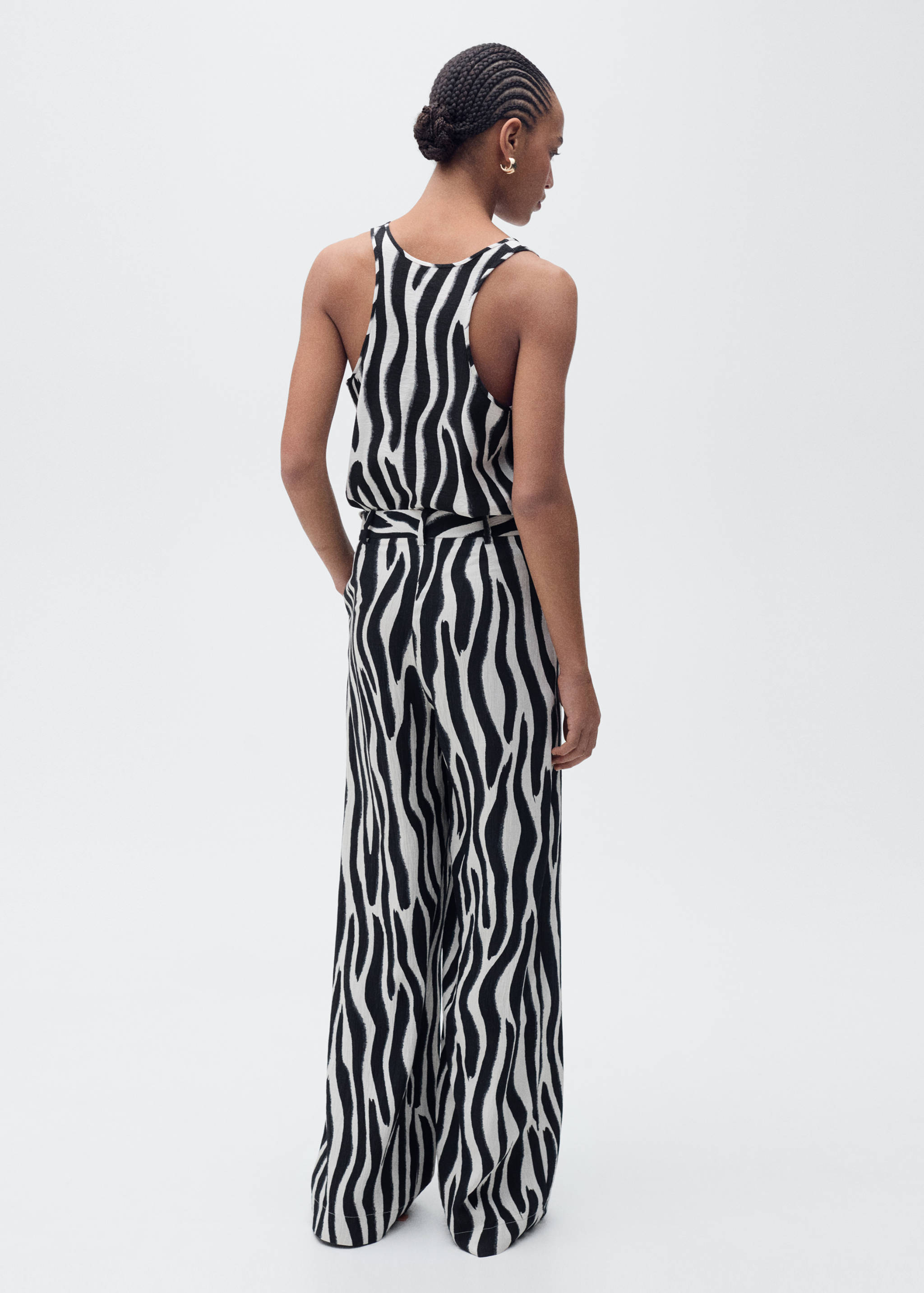 Rechte broek met zebraprint - Achterkant van het artikel