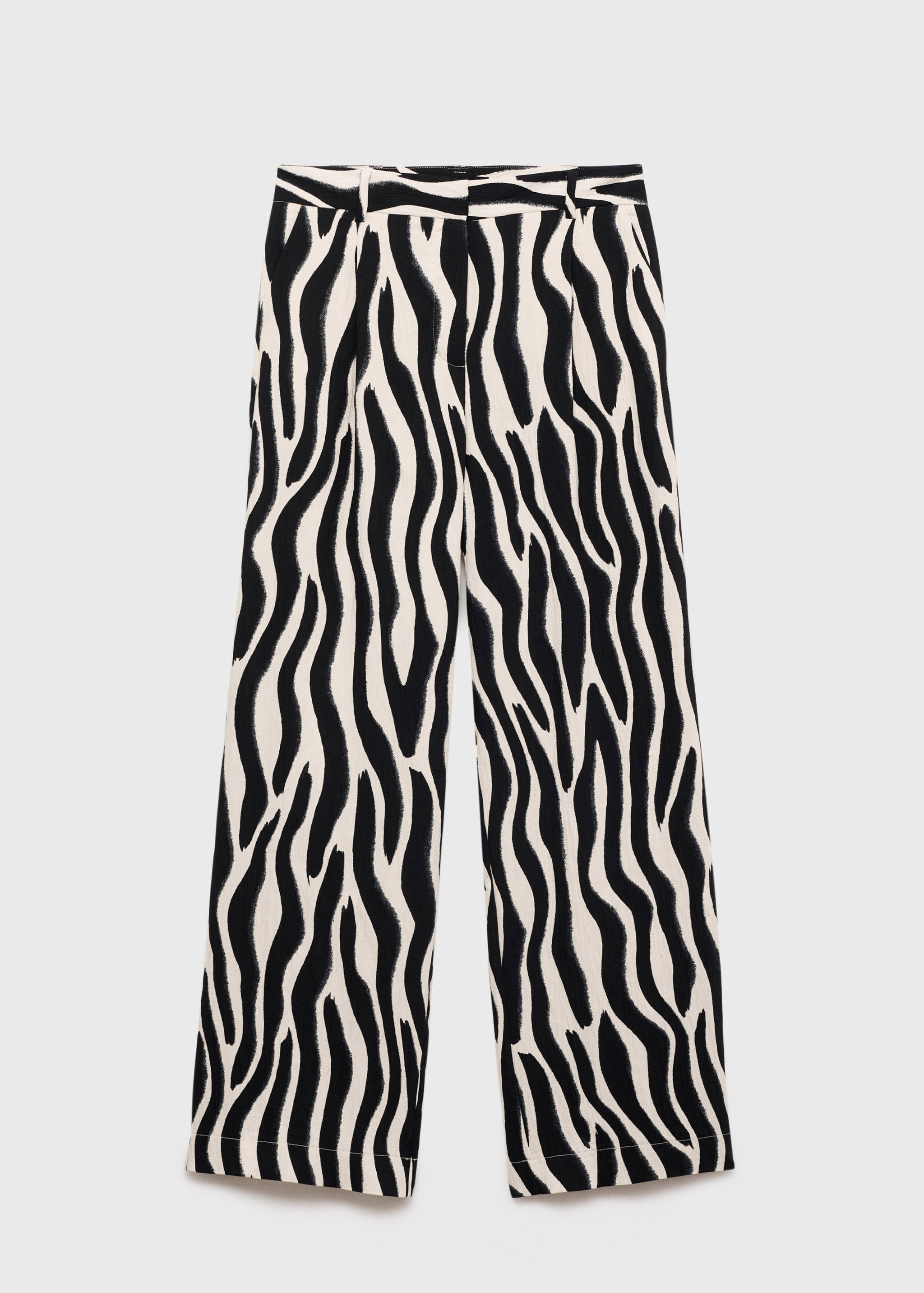 Rechte broek met zebraprint - Artikel zonder model
