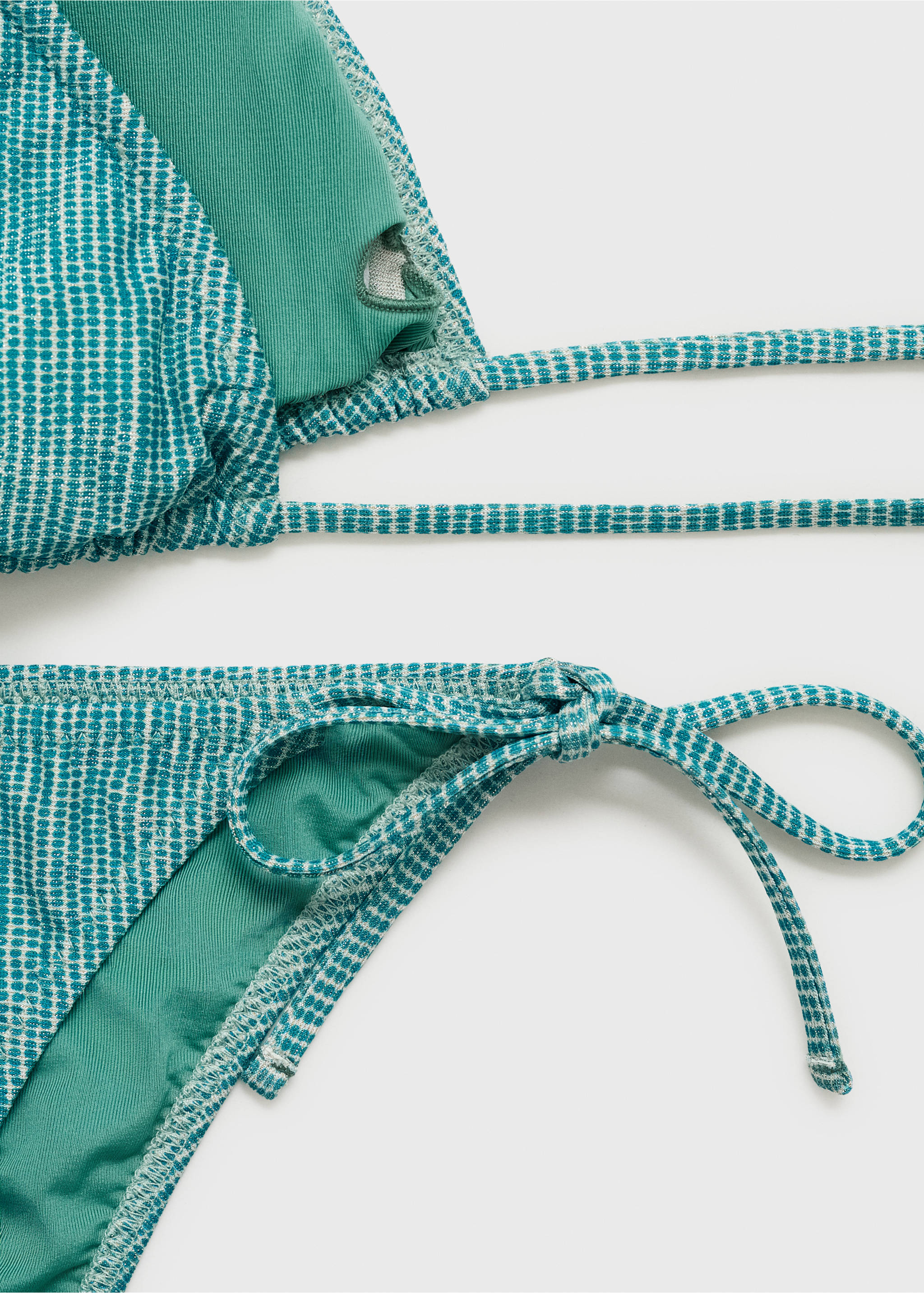 Bikini estampado lúrex - Detalle del artículo 0, Verde menta. Ref: 87085743-00.