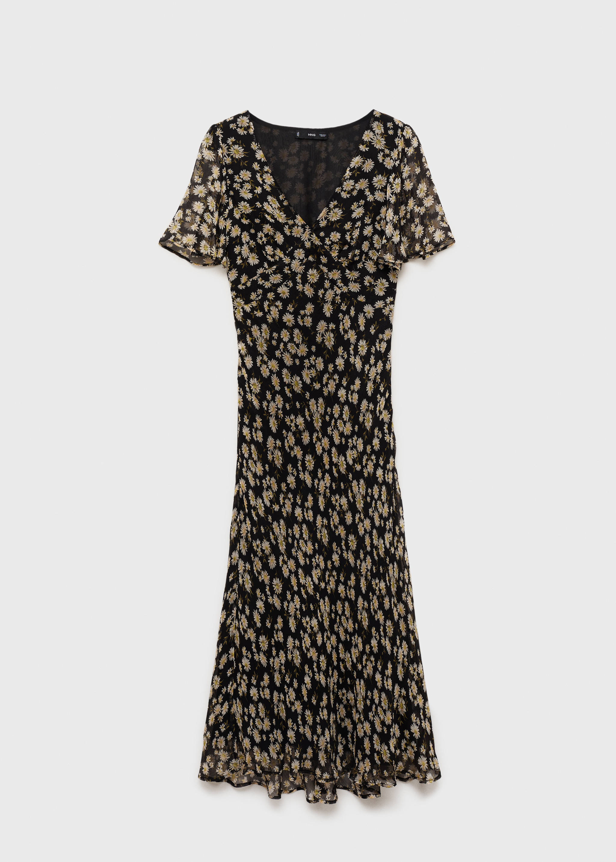 Floral-print straight-fit midi-dress - Article without model