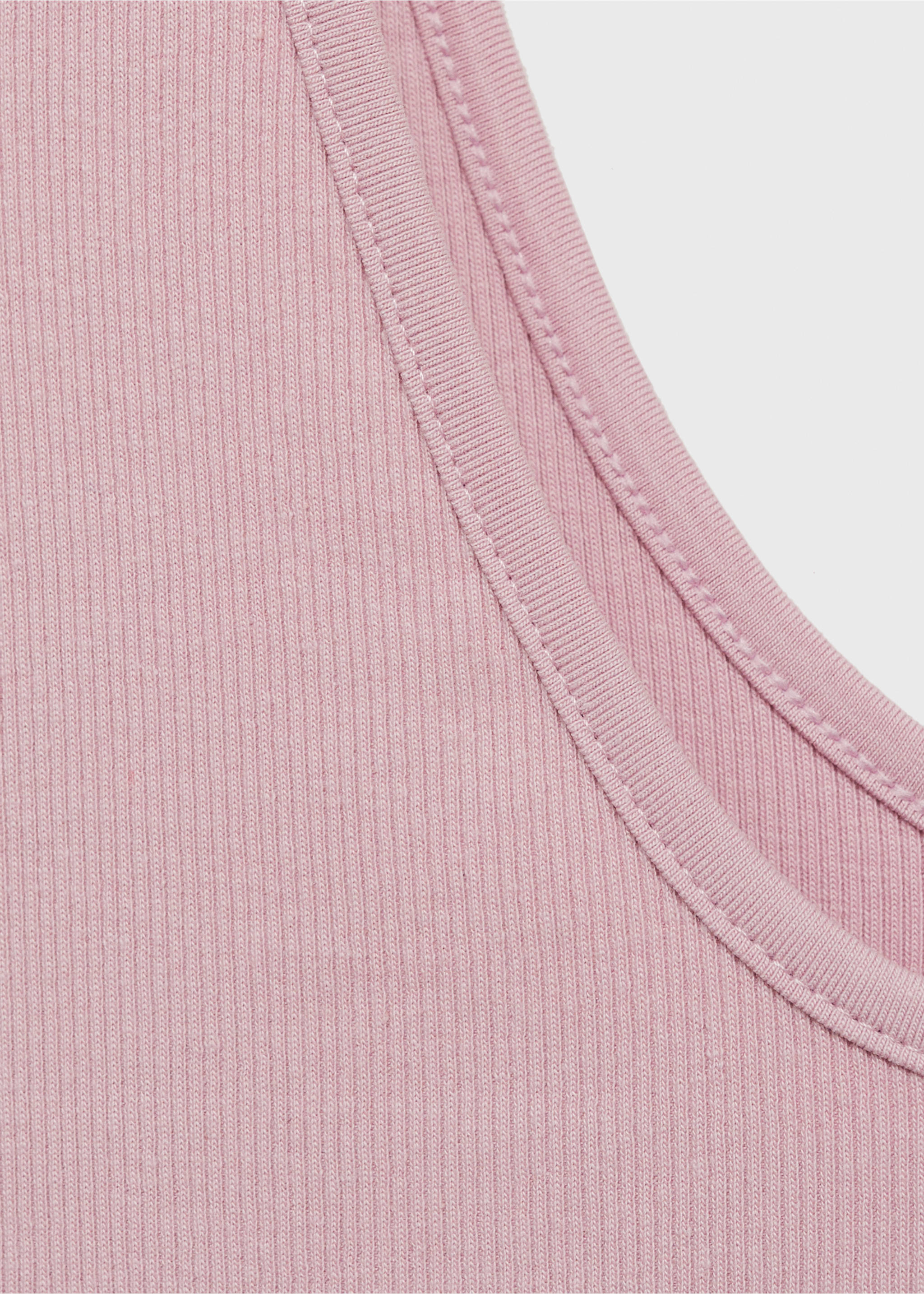 Cotton top with wide straps - Details of the article 8, Pink. Ref: 87085747-00.