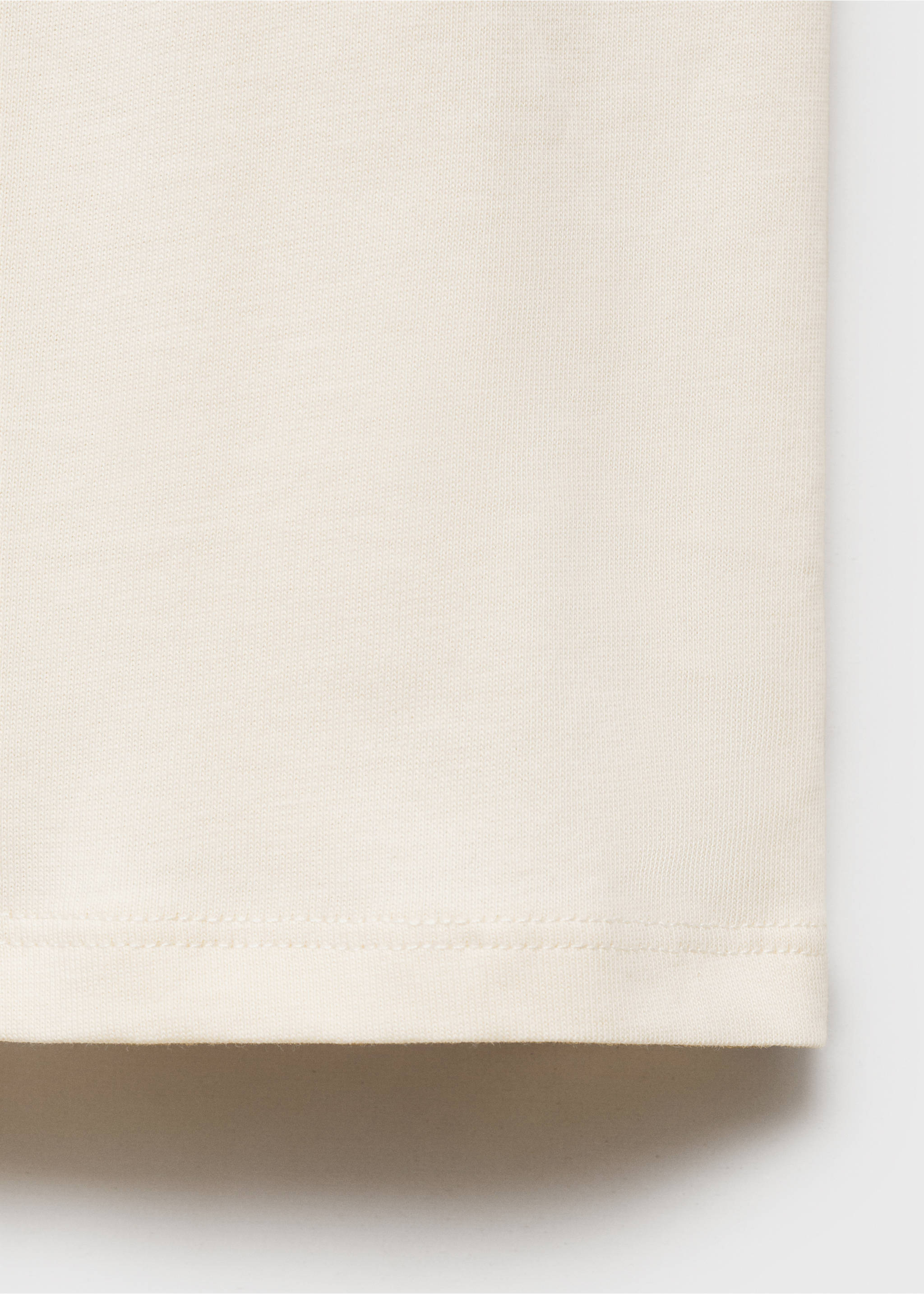 Cotton t-shirt with openwork trim - Details of the article 0, Beige. Ref: 87085752-00.