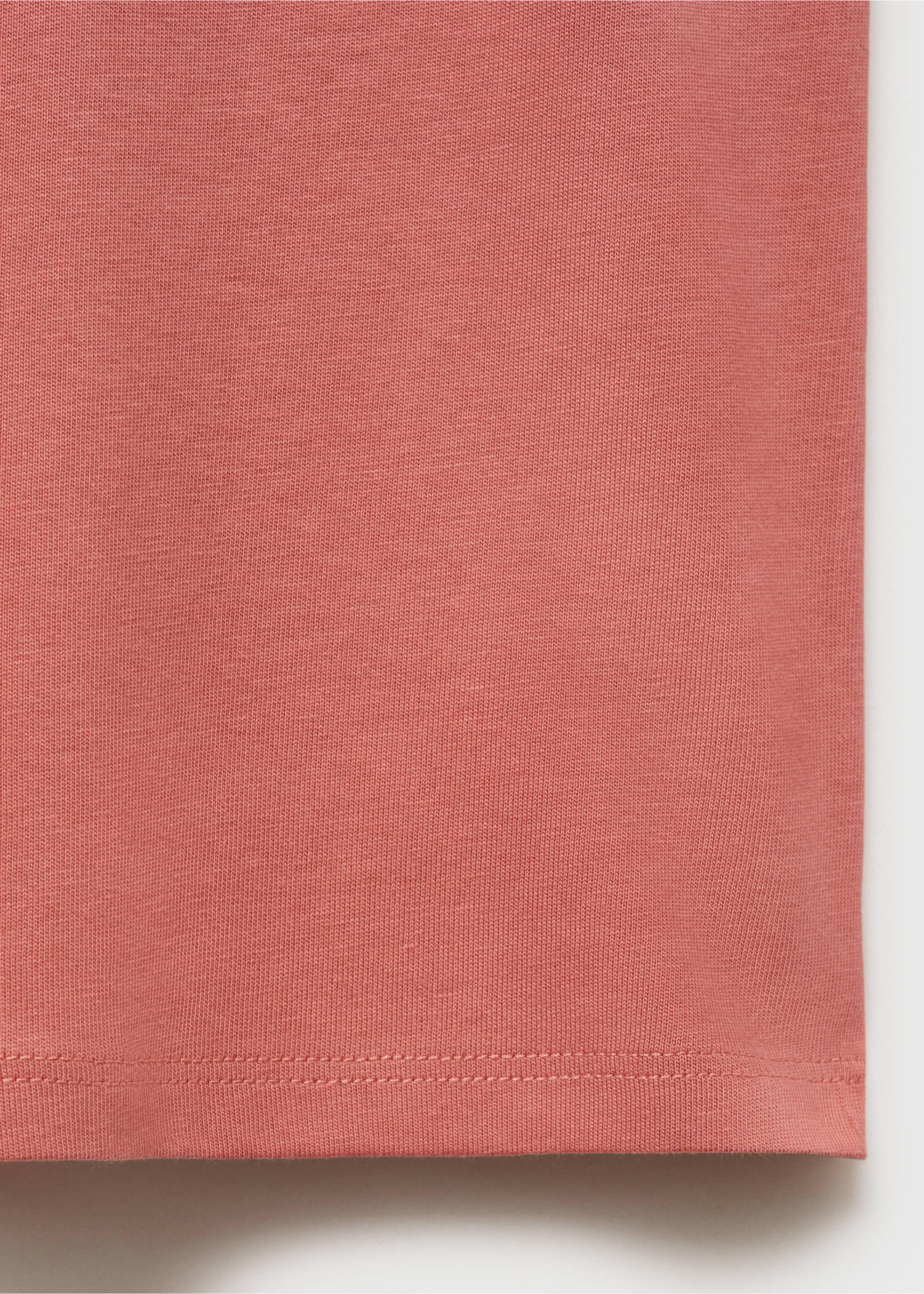 Camiseta algodón ribetes calados - Detalle del artículo 0, Fresa. Ref: 87085752-00.