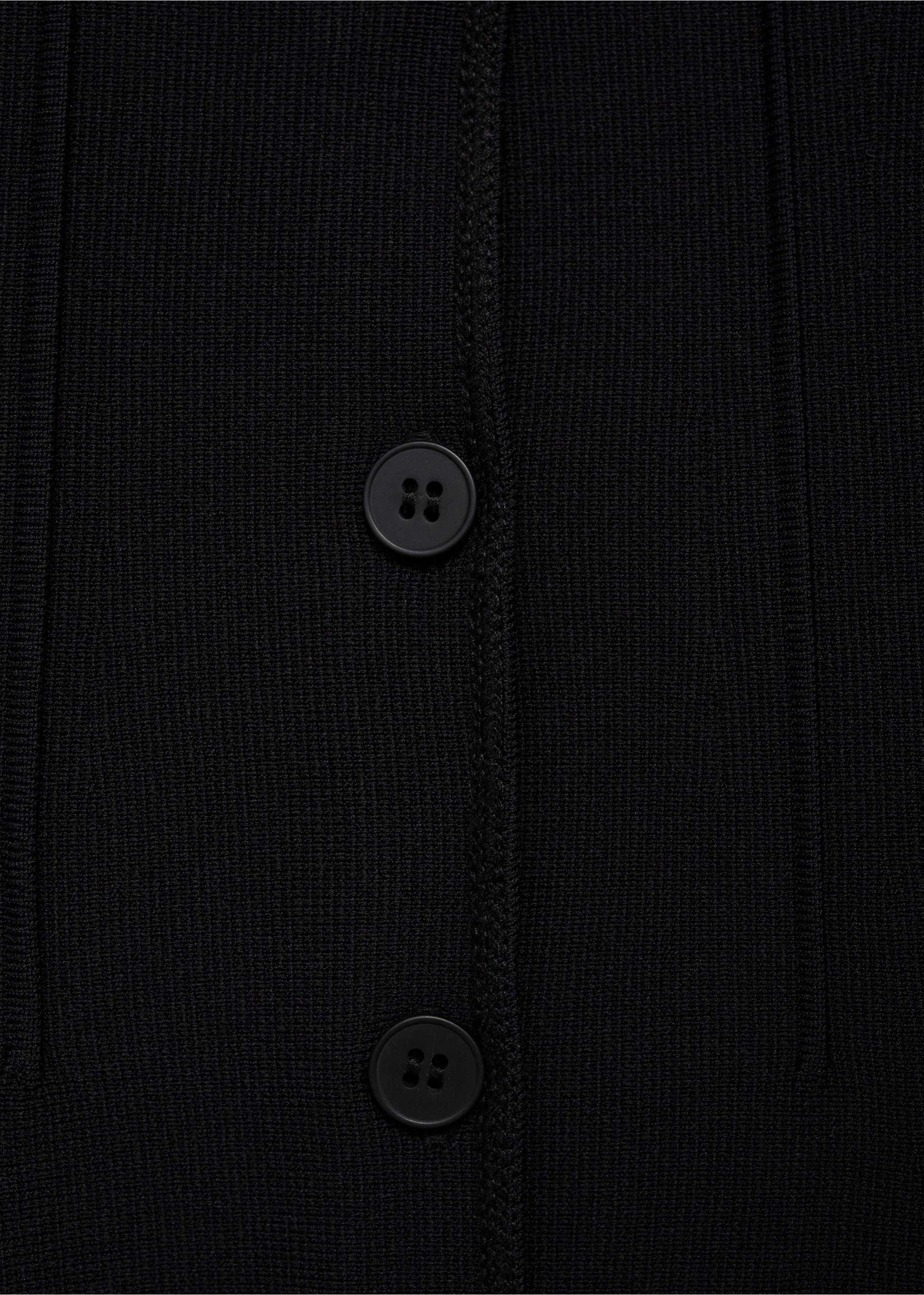 Knitted jacket with lapel collar - Details of the article 0, Black. Ref: 87085754-00.