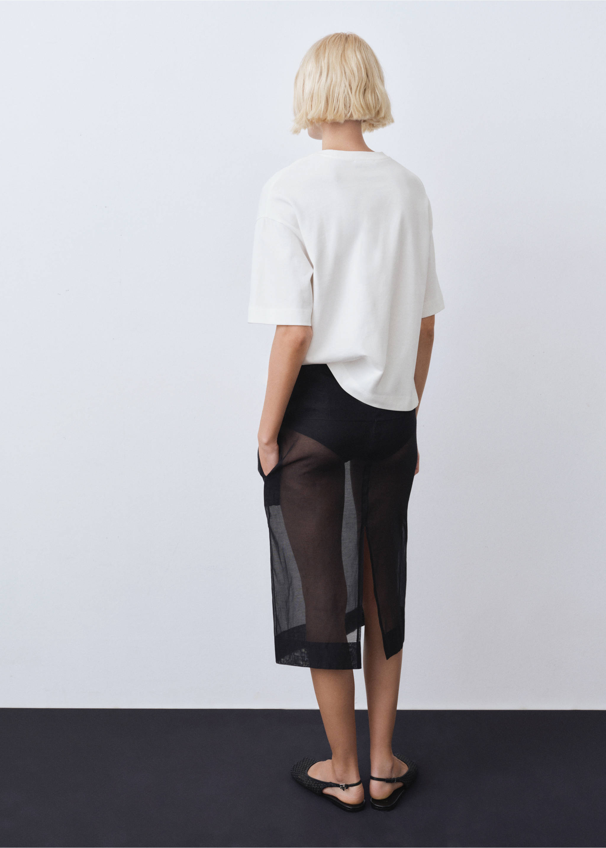 Oversized cotton t-shirt - Reverse of the article, Off White. Ref: 87085756-00.