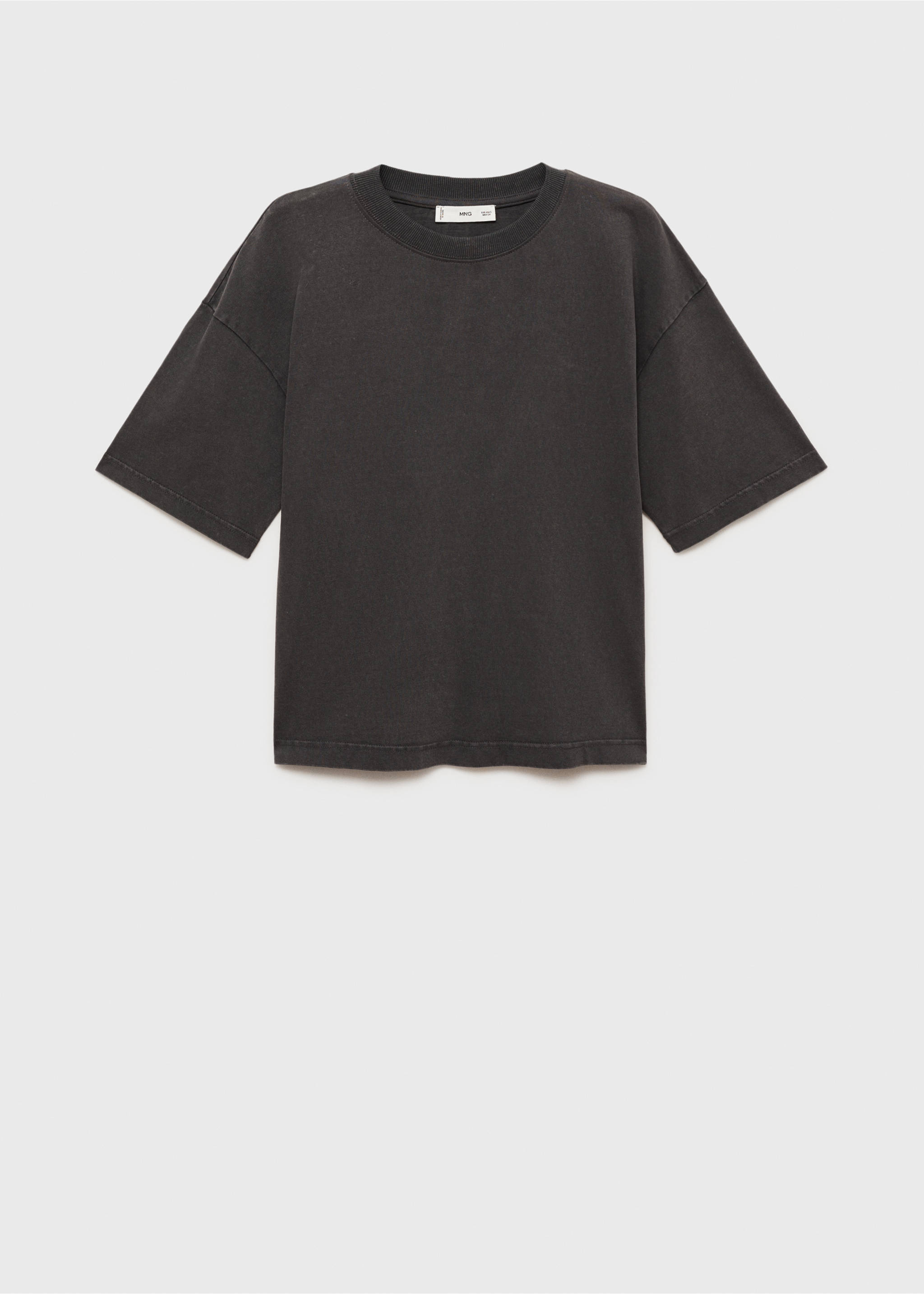 Oversized cotton maternity t-shirt - Article without model, Charcoal. Ref: 87085757-00.