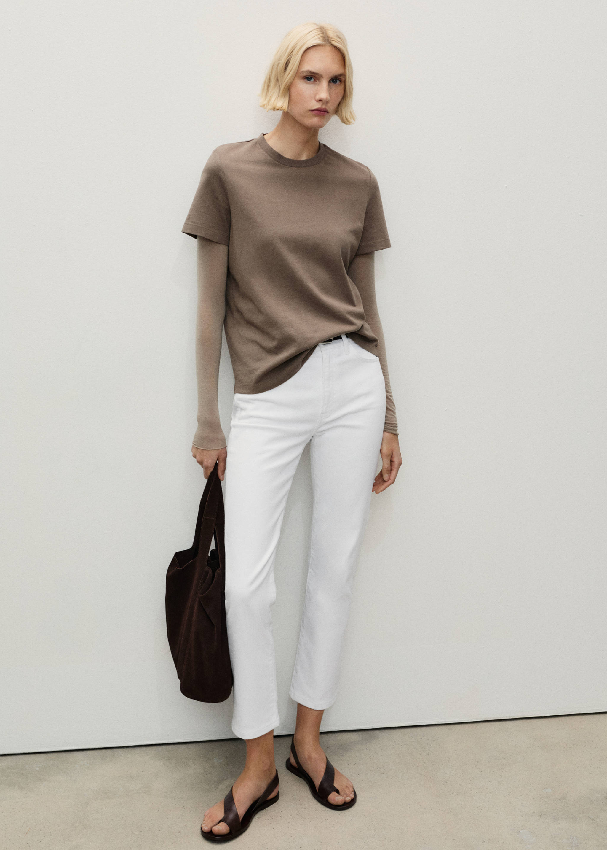 Claudia slim-fit cropped jeans - General plane