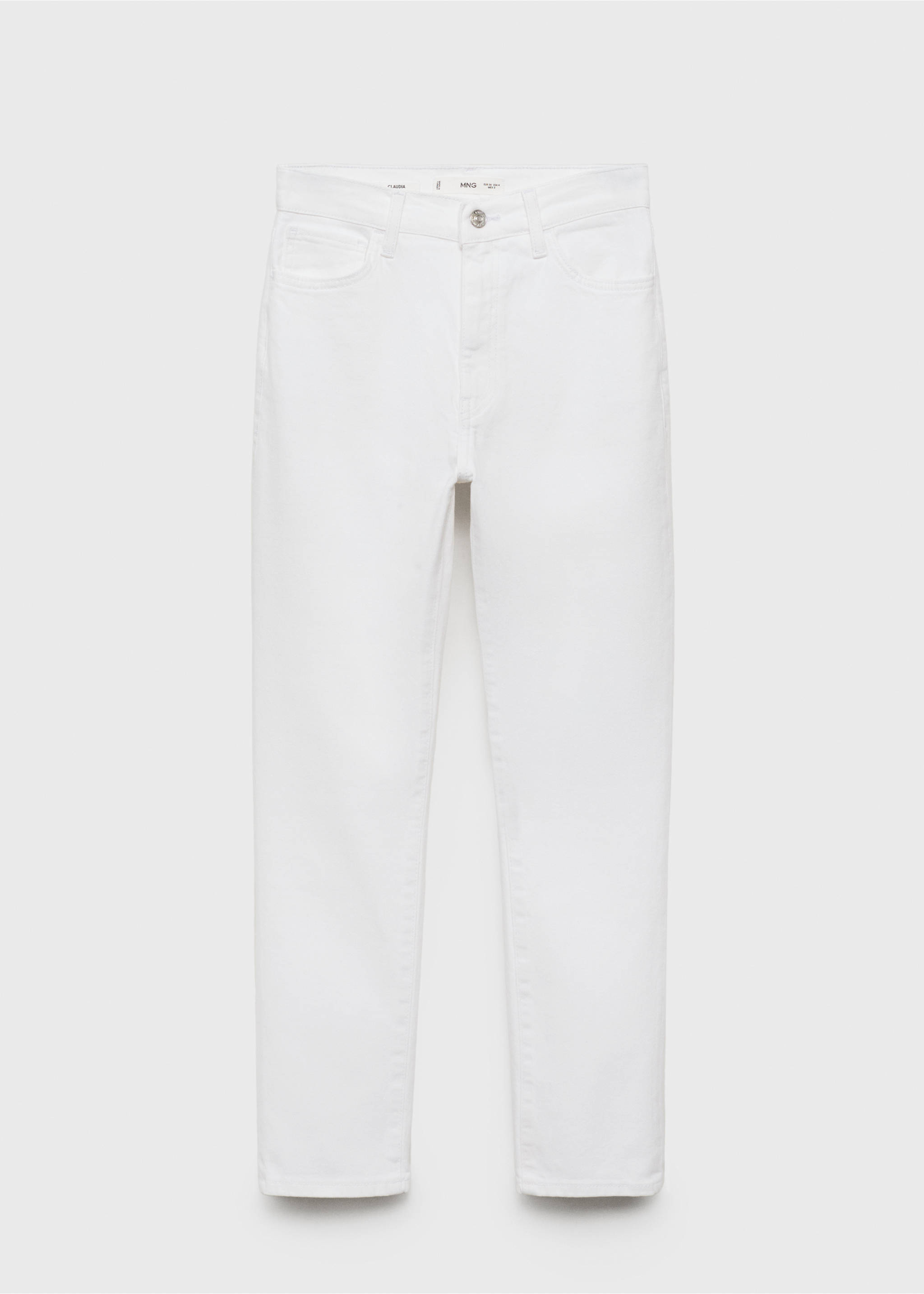 Jean Claudia slim crop - Article sans modèle, Blanc. Ref: 87085758-00.