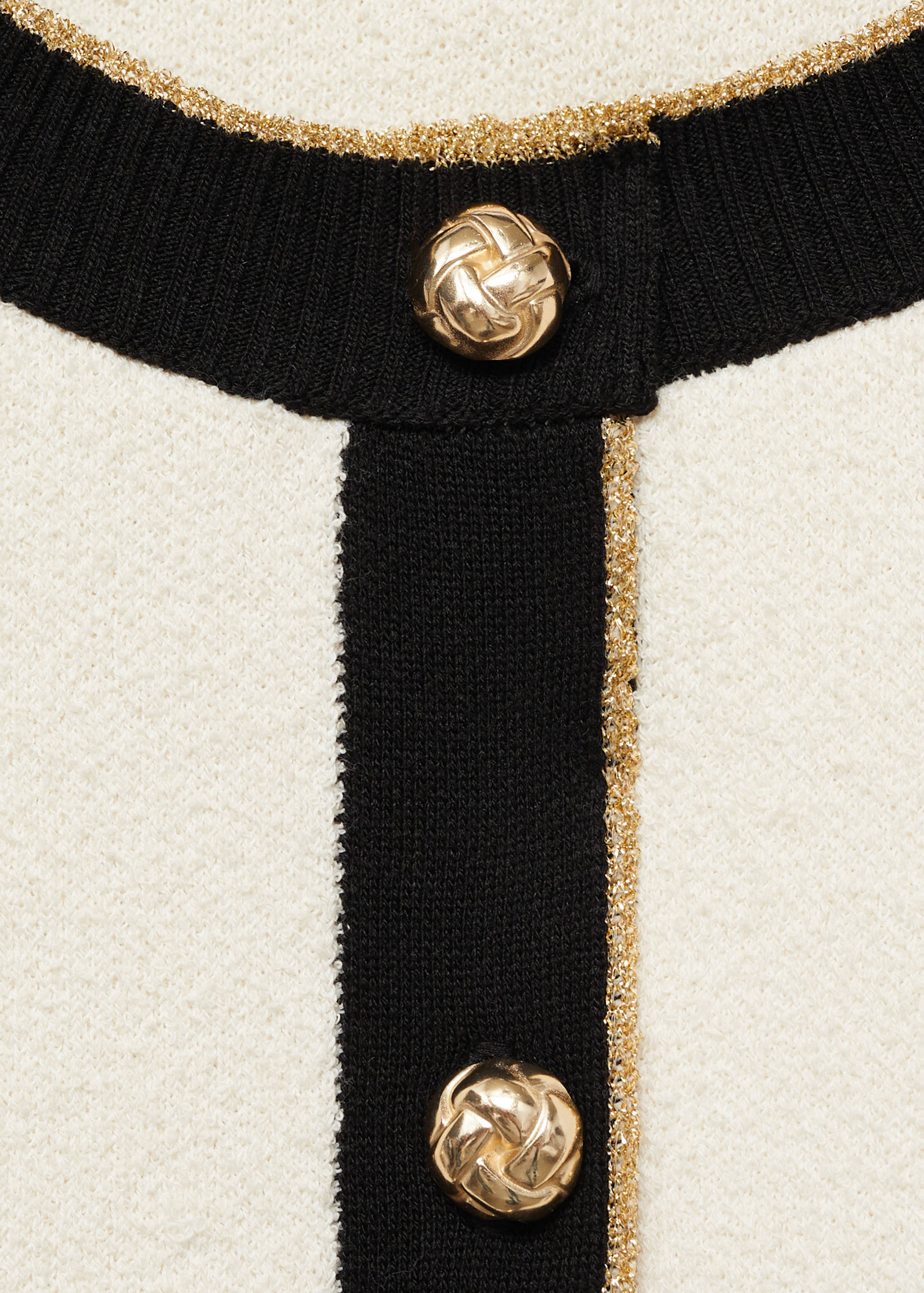 Kardigan z dzianiny z dwukolorową lamówką - Szczegóły artykułu 8