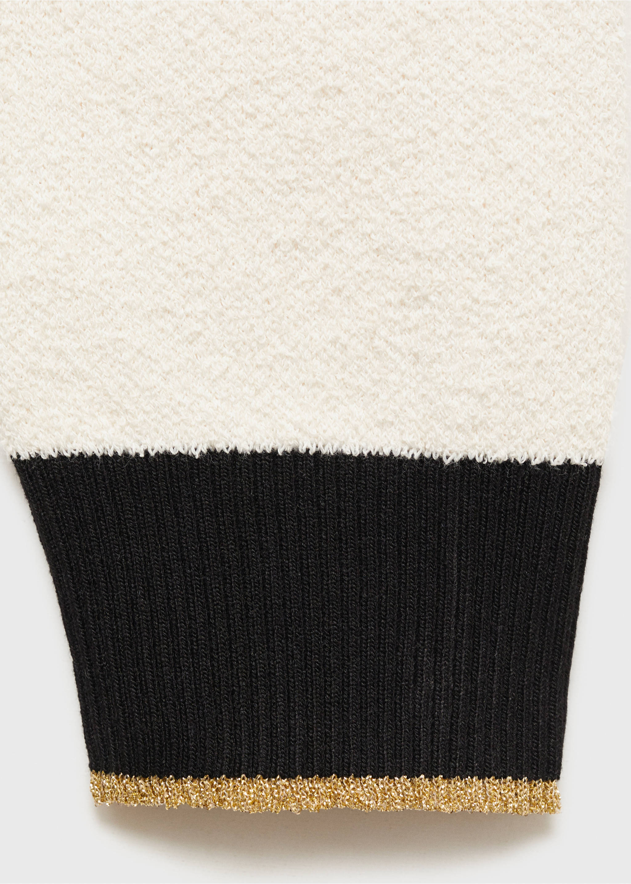 Knitted cardigan with double trim - Details of the article 0, Ecru. Ref: 87085762-00.