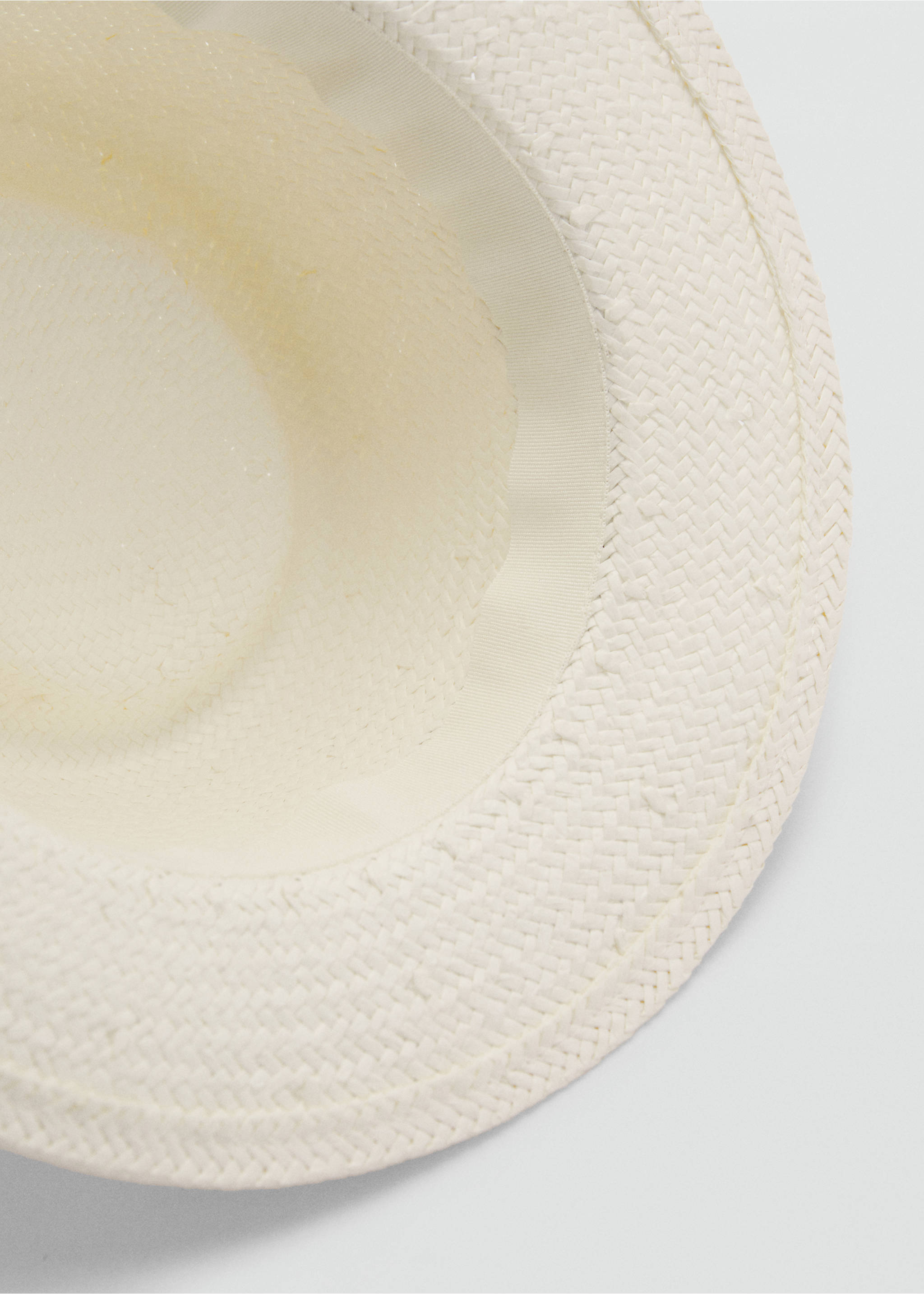 Natural fiber bow hat - Details of the article 2, Off White. Ref: 87085916-00.